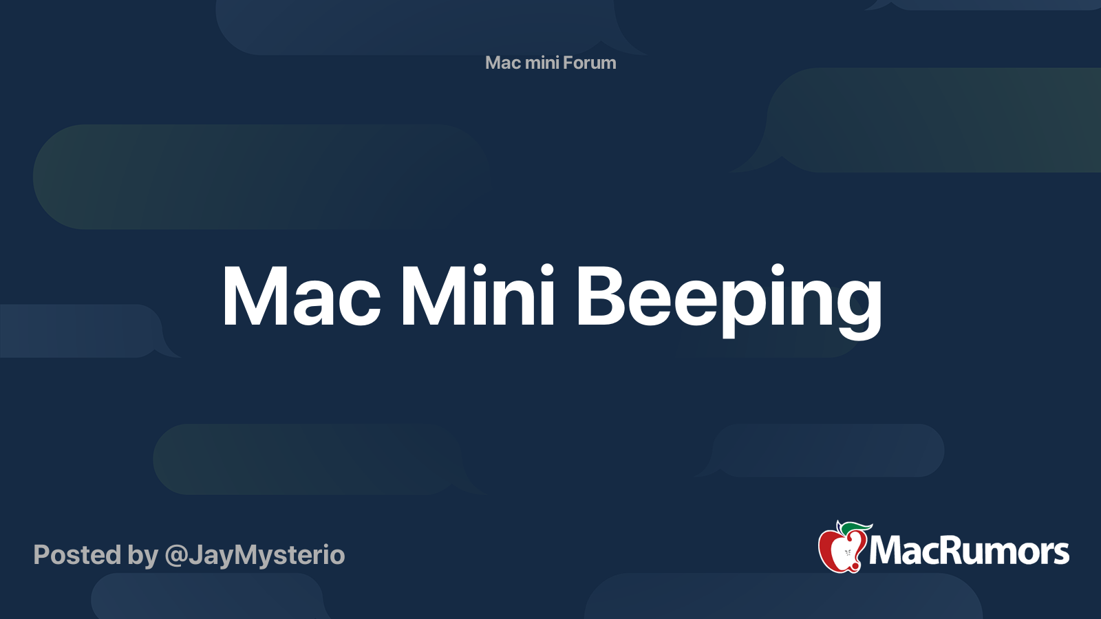 Mac Mini Beeping Macrumors Forums