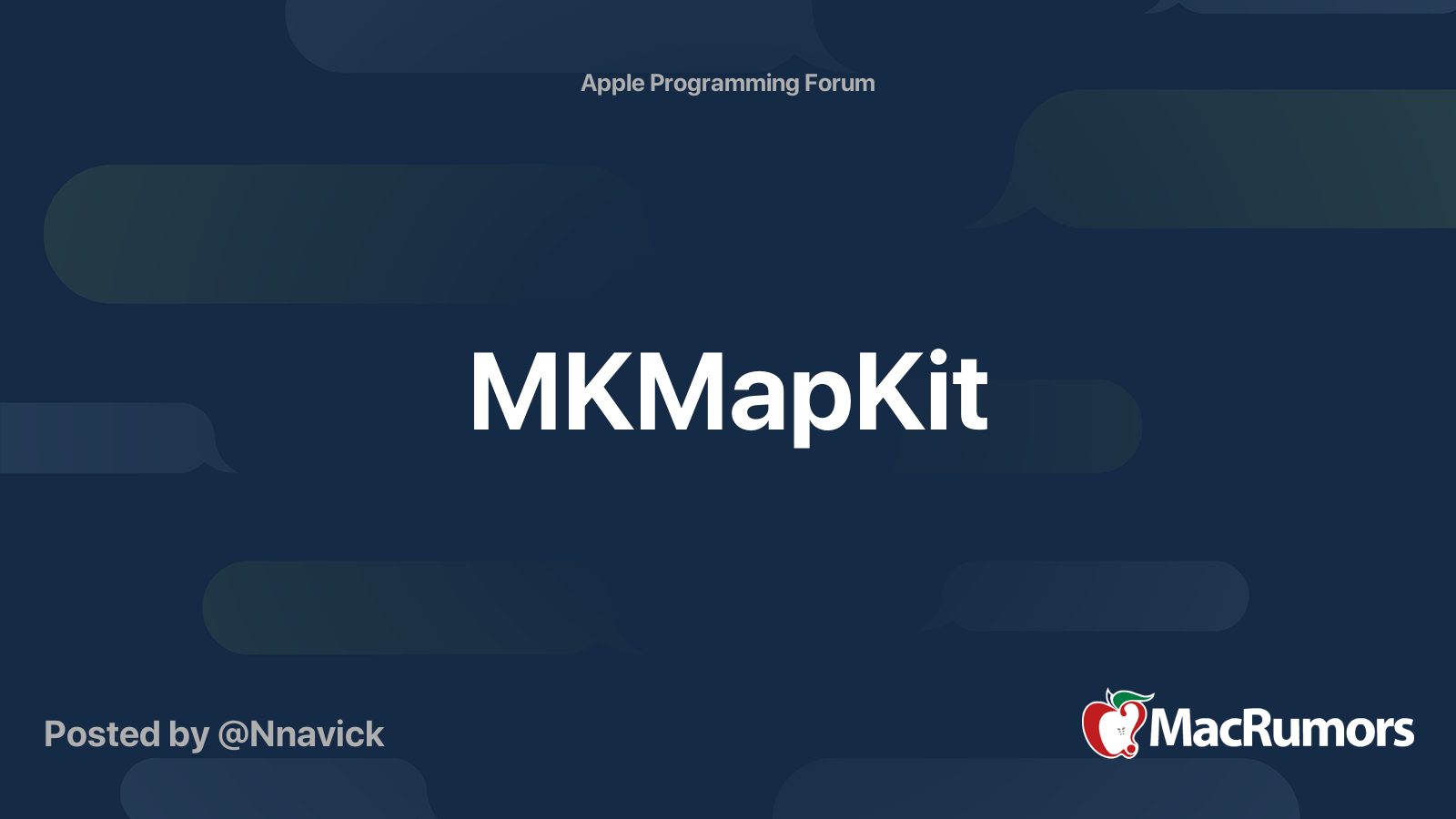 MKMapKit | MacRumors Forums