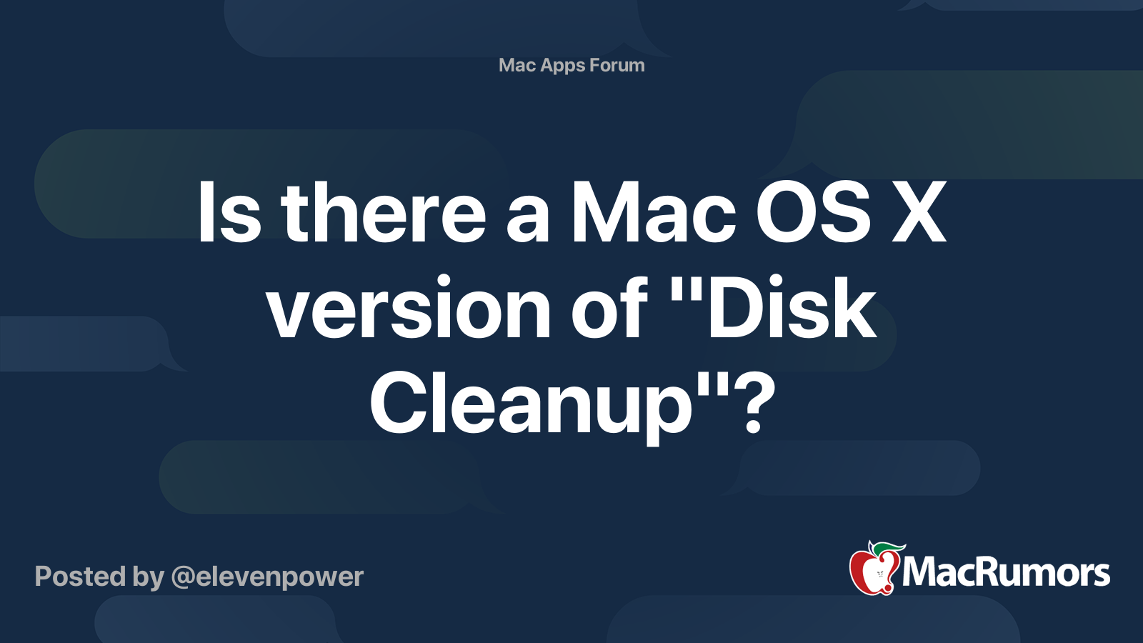 Disk clean up for mac os x