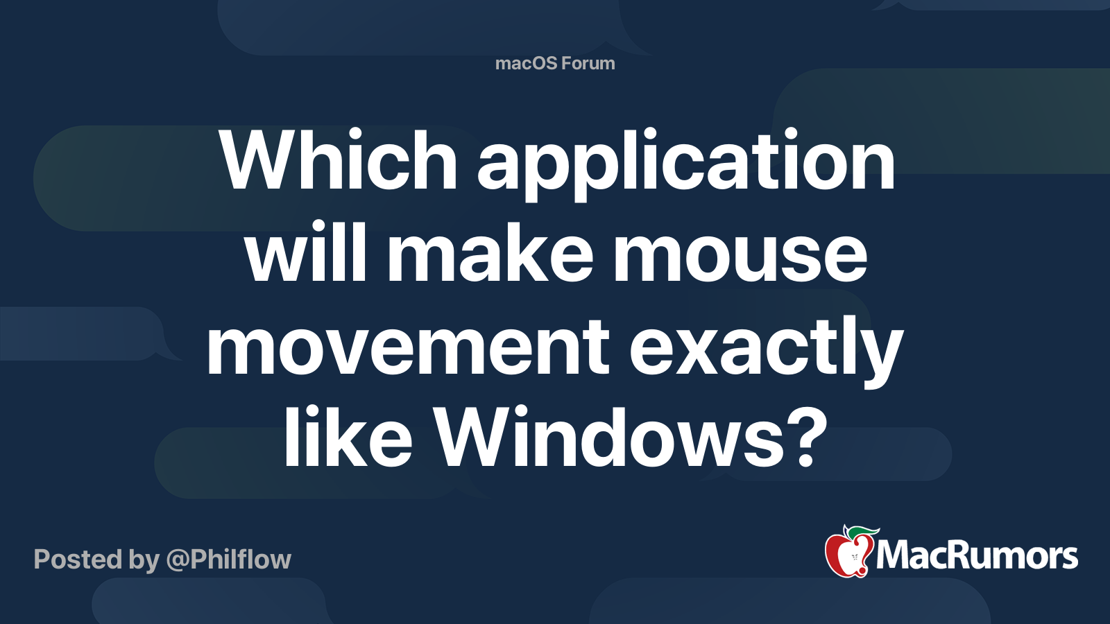 Which application will make mouse movement exactly like Windows ...