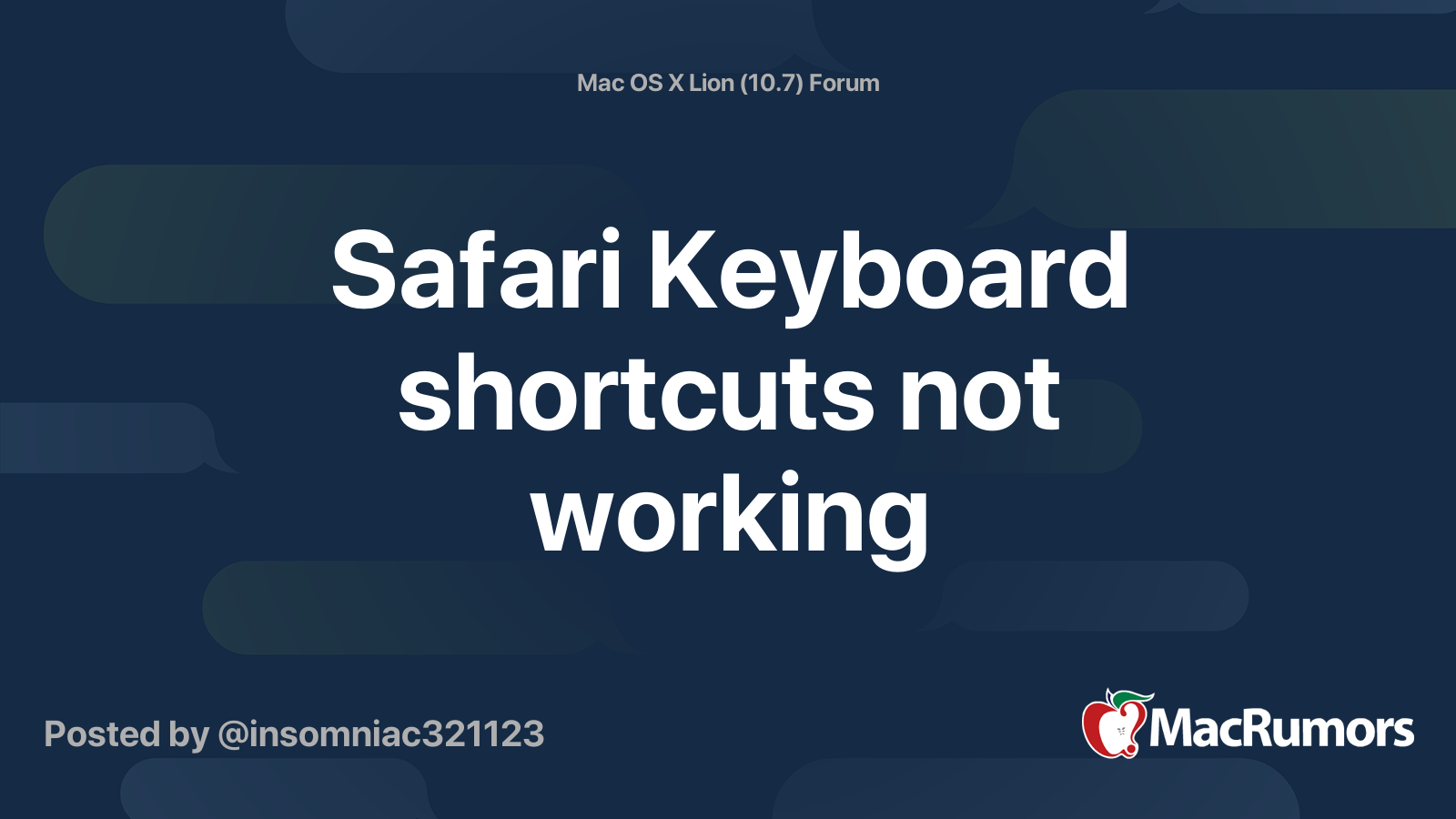 safari keyboard shortcuts not working