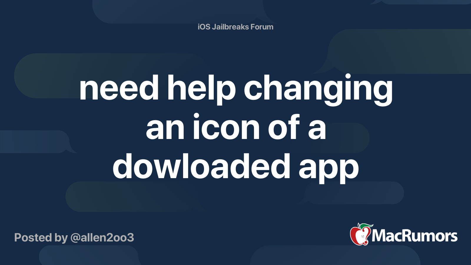 need help changing an icon of a dowloaded app | MacRumors Forums