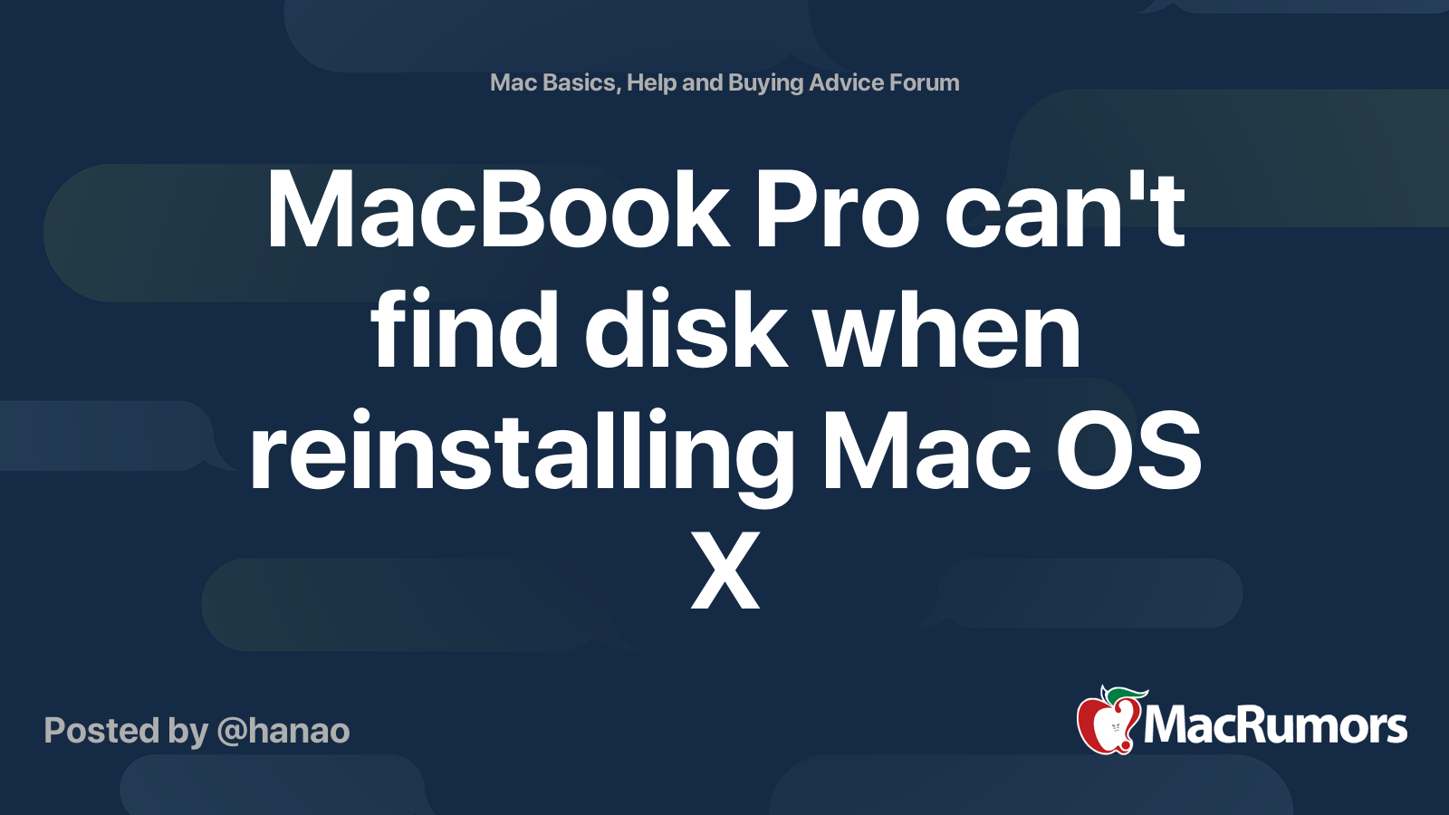 There was a problem installing mac os x try reinstalling что делать