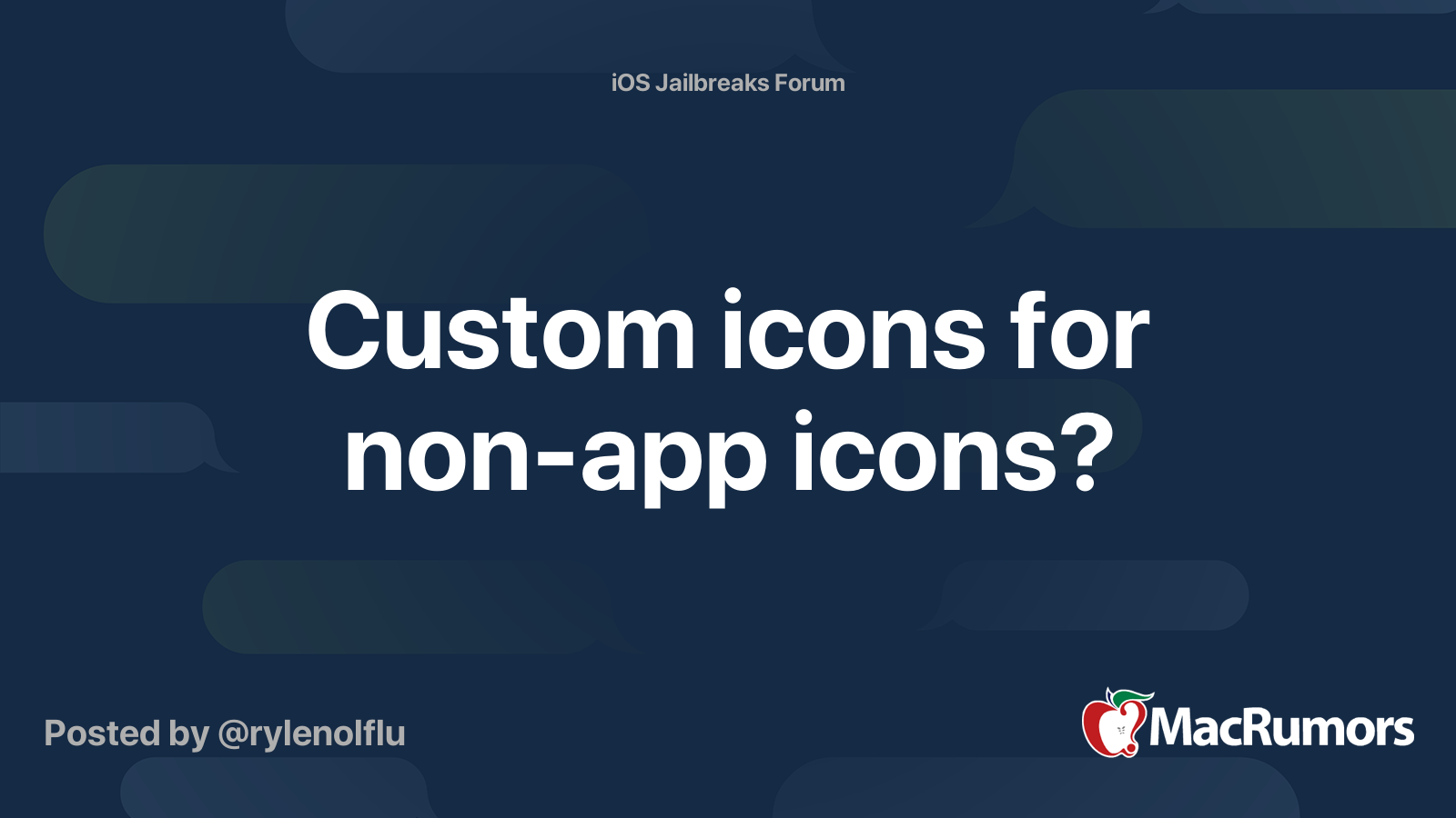 Custom icons for non-app icons? | MacRumors Forums