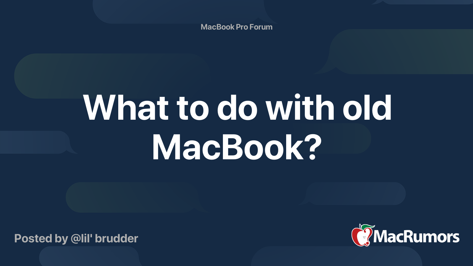 what-to-do-with-old-macbook-macrumors-forums