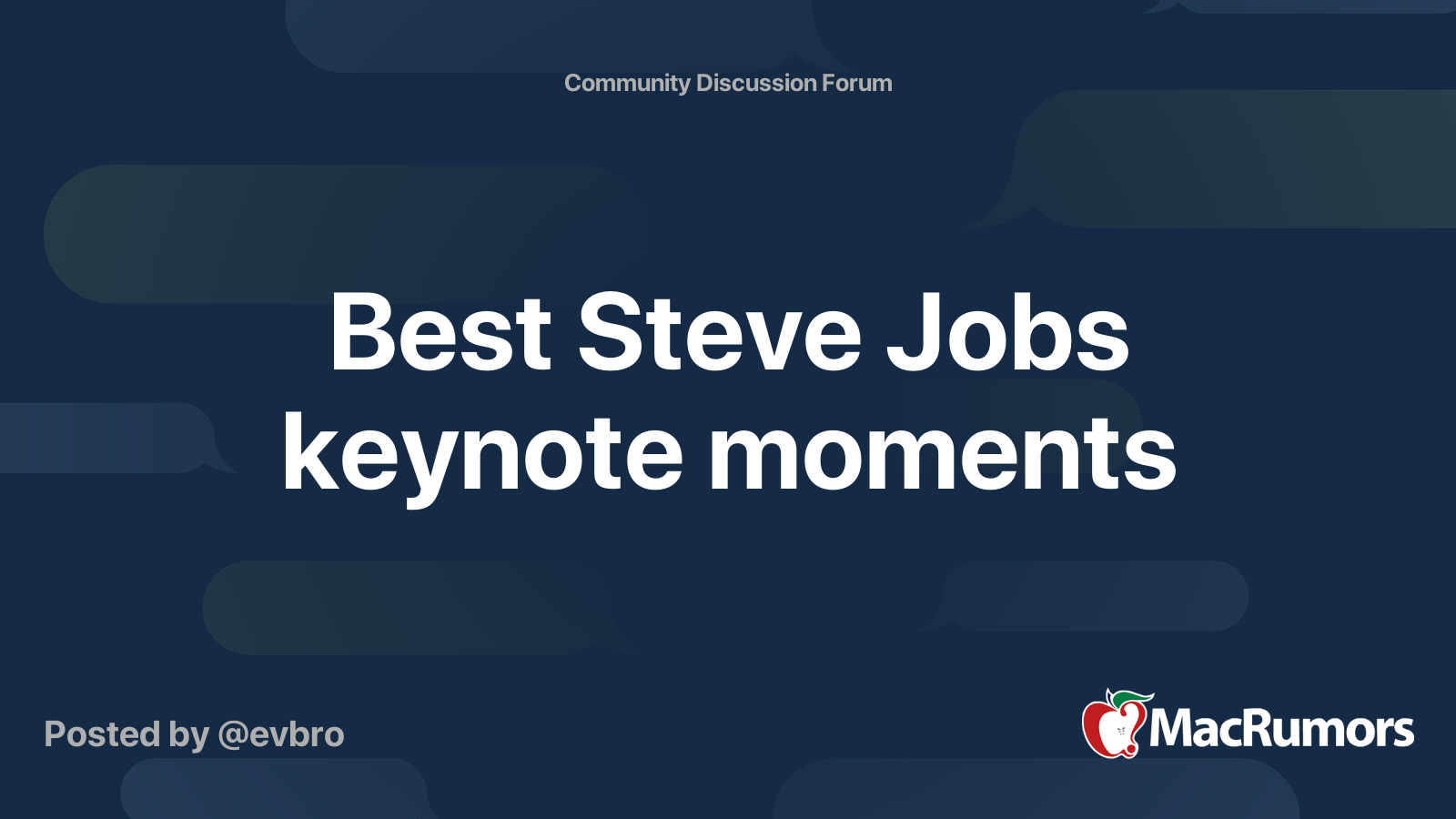 Best Steve Jobs keynote moments | MacRumors Forums