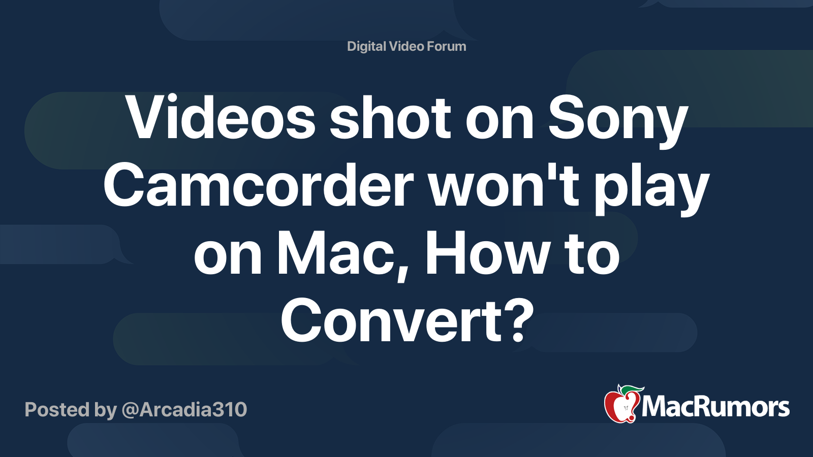 sony camcorder to mac