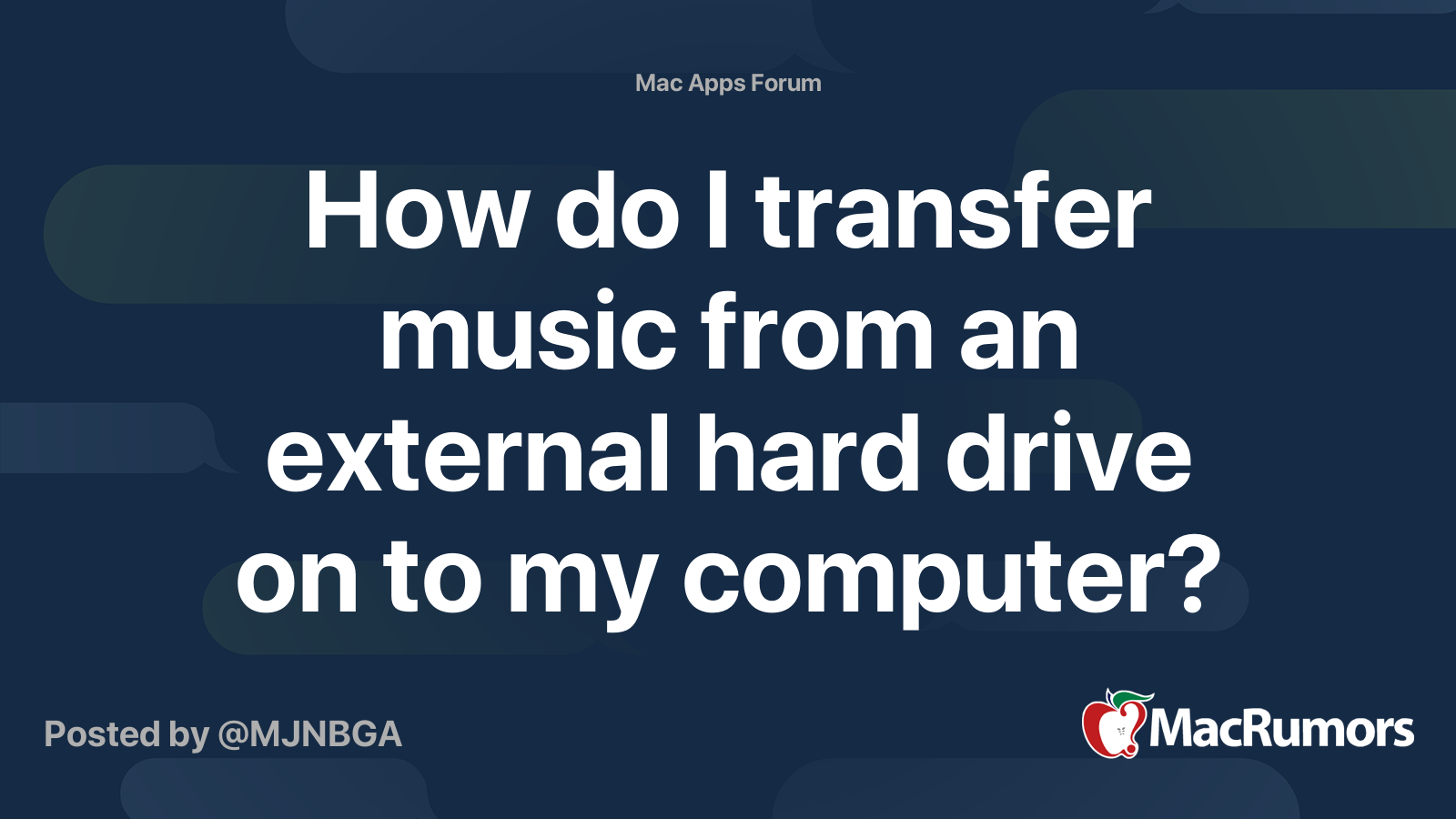 How Do I Transfer Music From An External Hard Drive On To My Computer