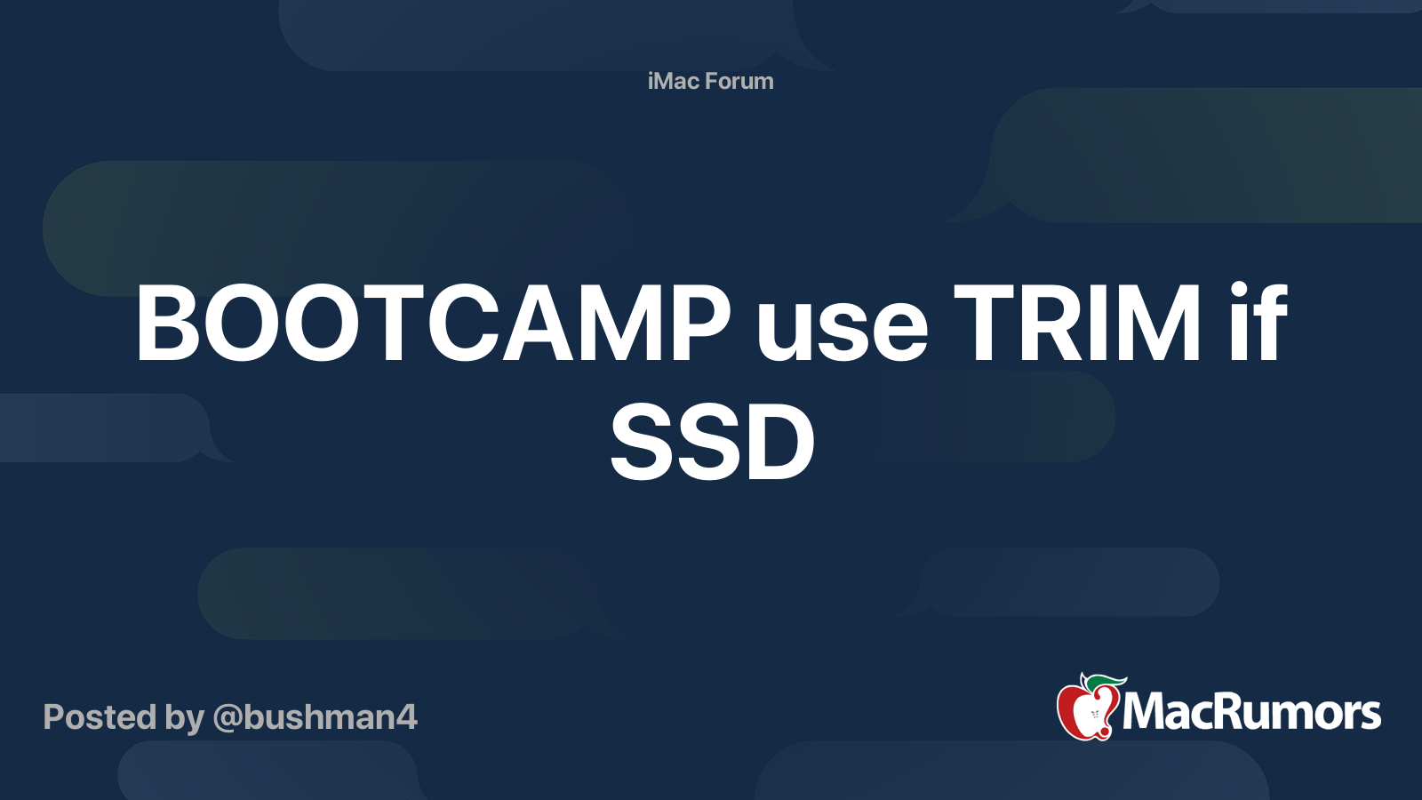 Перенос bootcamp на ssd