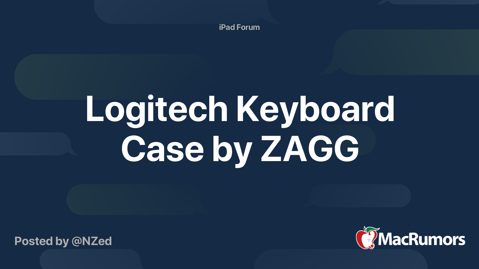 Logitech Keyboard Case by ZAGG MacRumors Forums