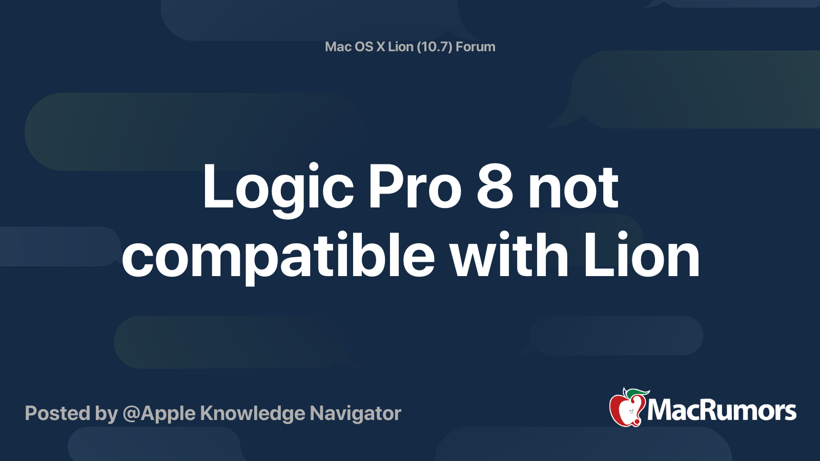 Logic Pro 8 For Mac