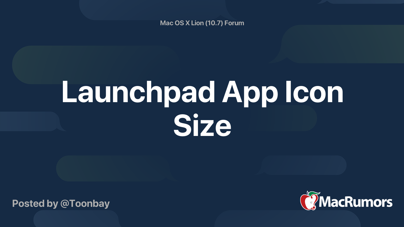 Launchpad App Icon Size | MacRumors Forums