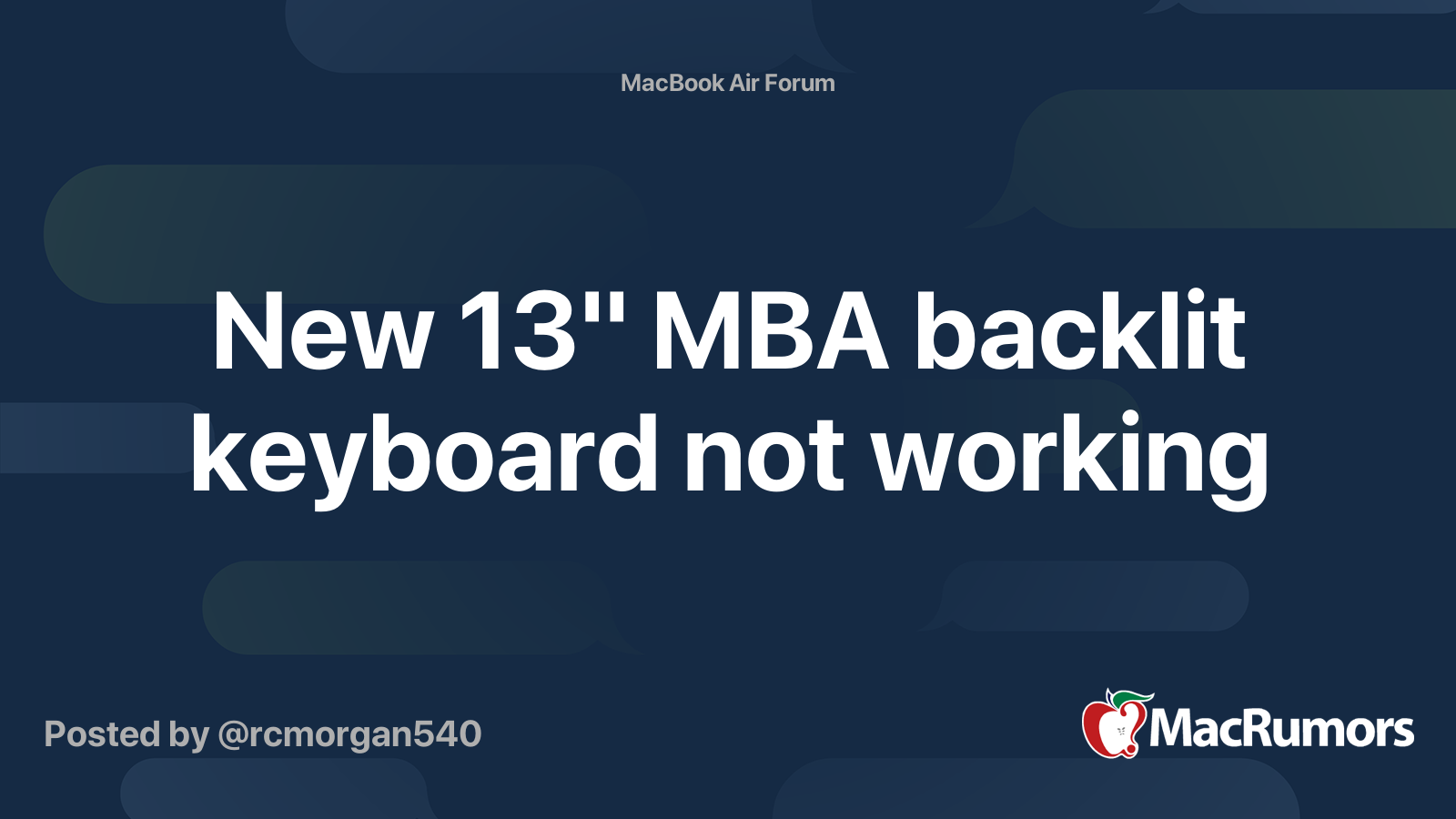 new-13-mba-backlit-keyboard-not-working-macrumors-forums