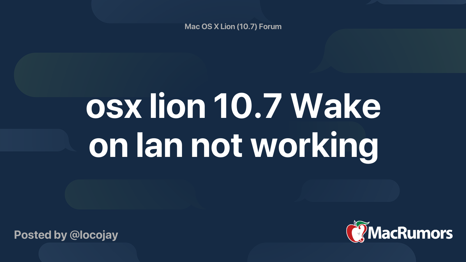 Wake on lan mac os x command line