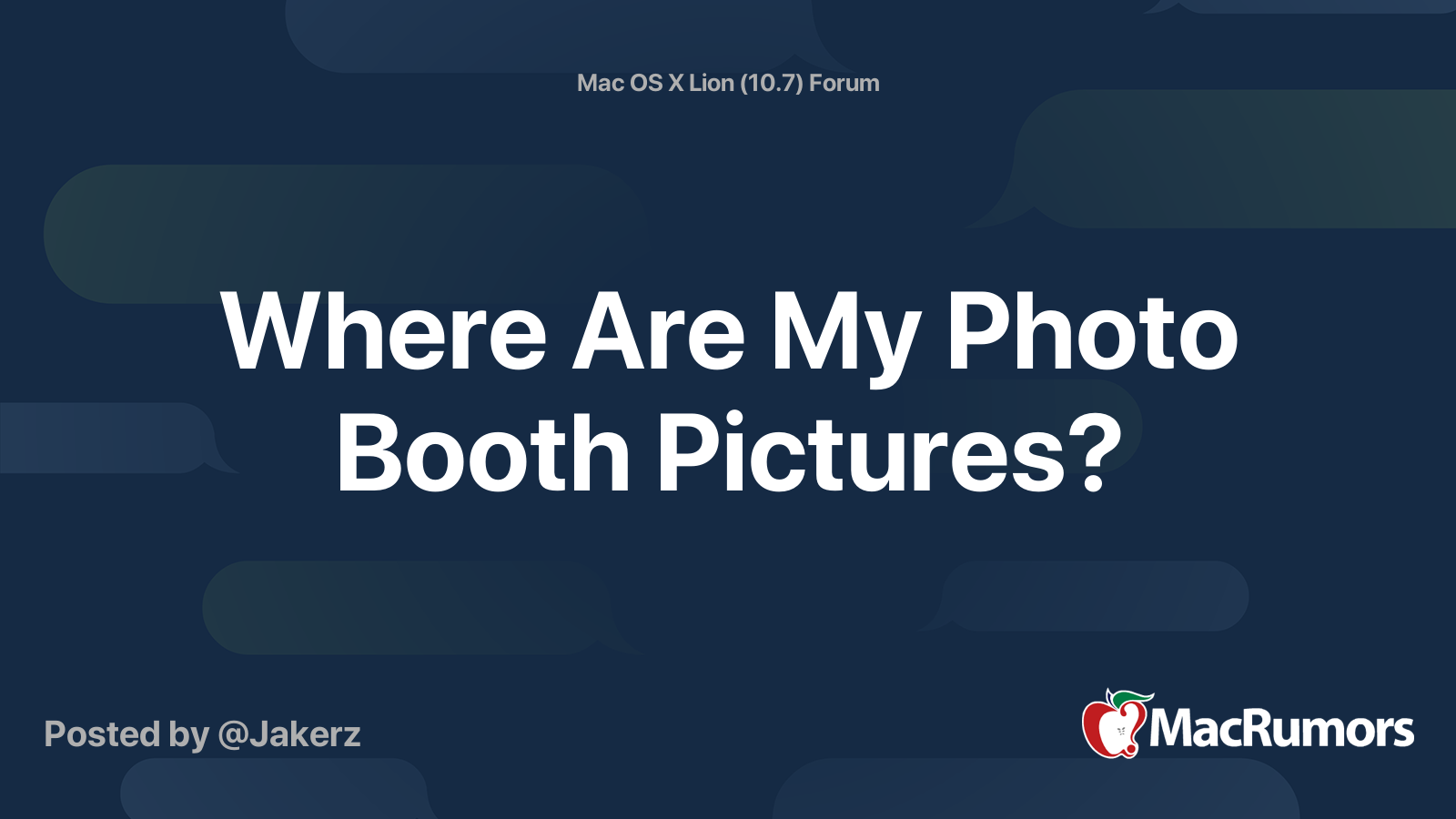 Where Are My Photo Booth Pictures Macrumors Forums