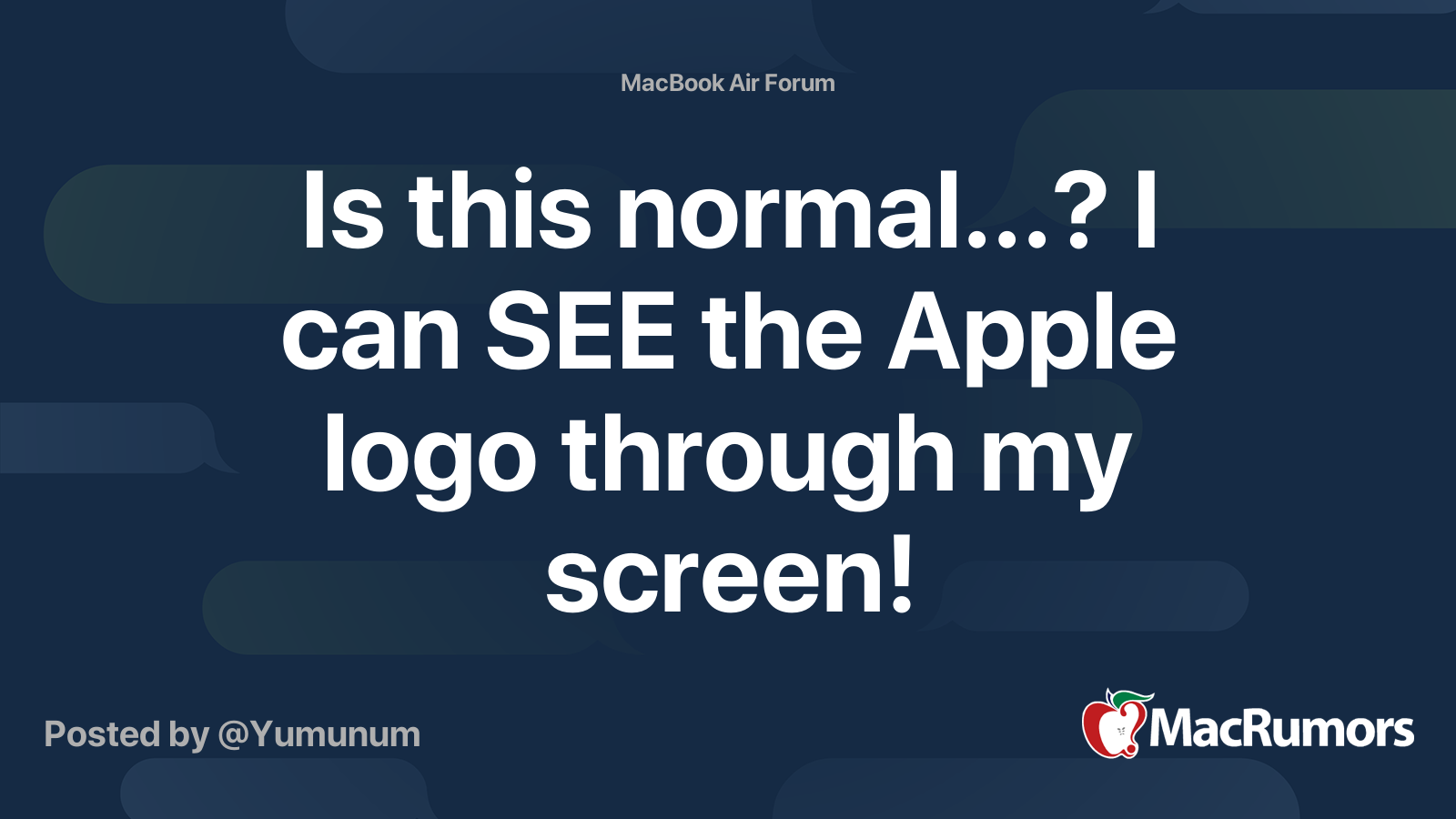Is this normal...? I can SEE the Apple logo through my screen