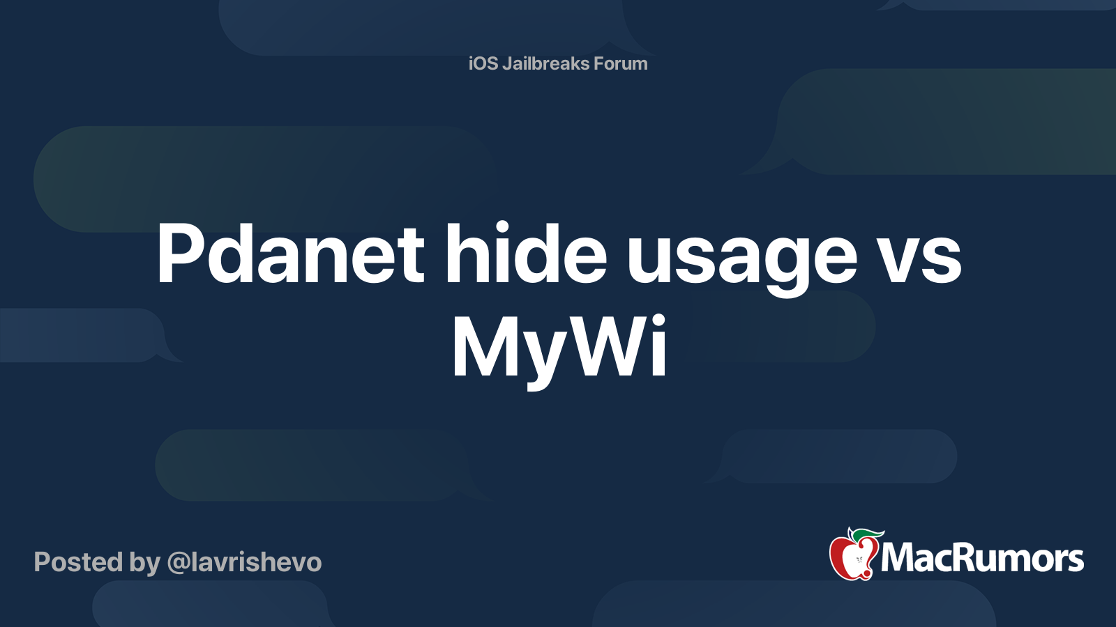hide usage vs MyWi MacRumors Forums