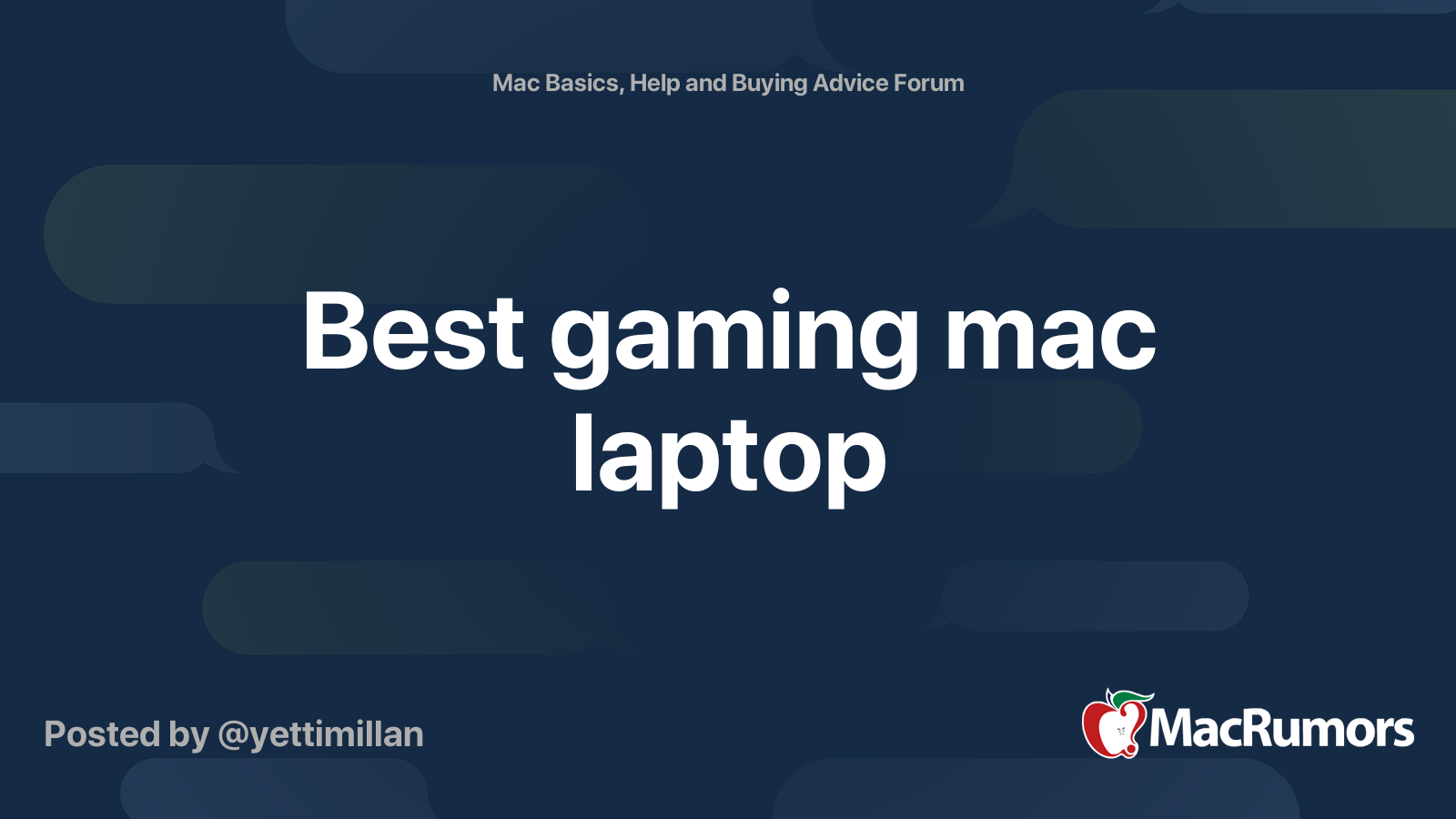 Best gaming mac laptop MacRumors Forums