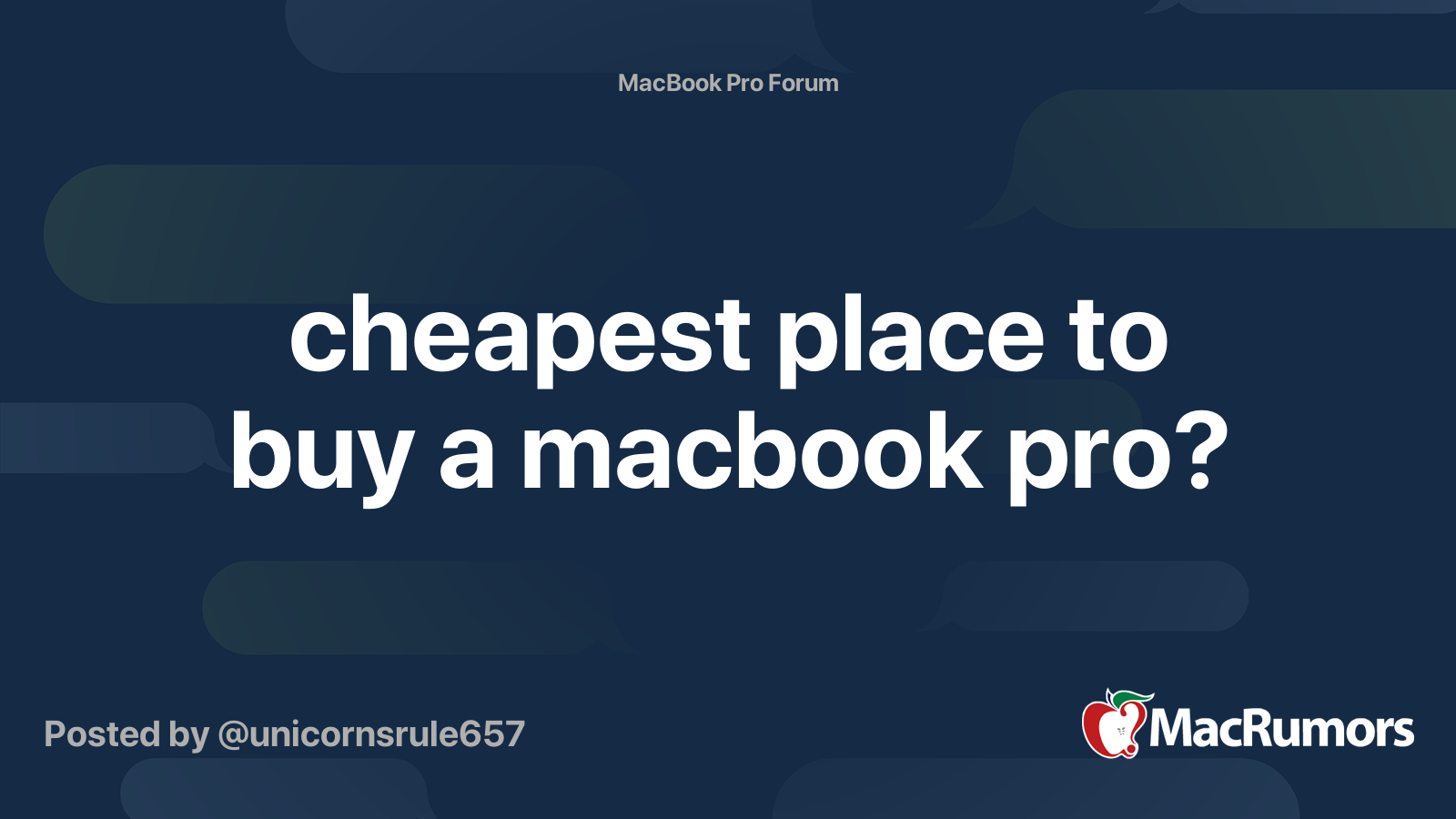 cheapest place to buy a macbook pro? MacRumors Forums