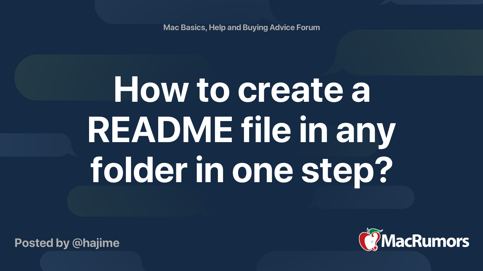  how to create a readme file in any folder in one step macrumors forums