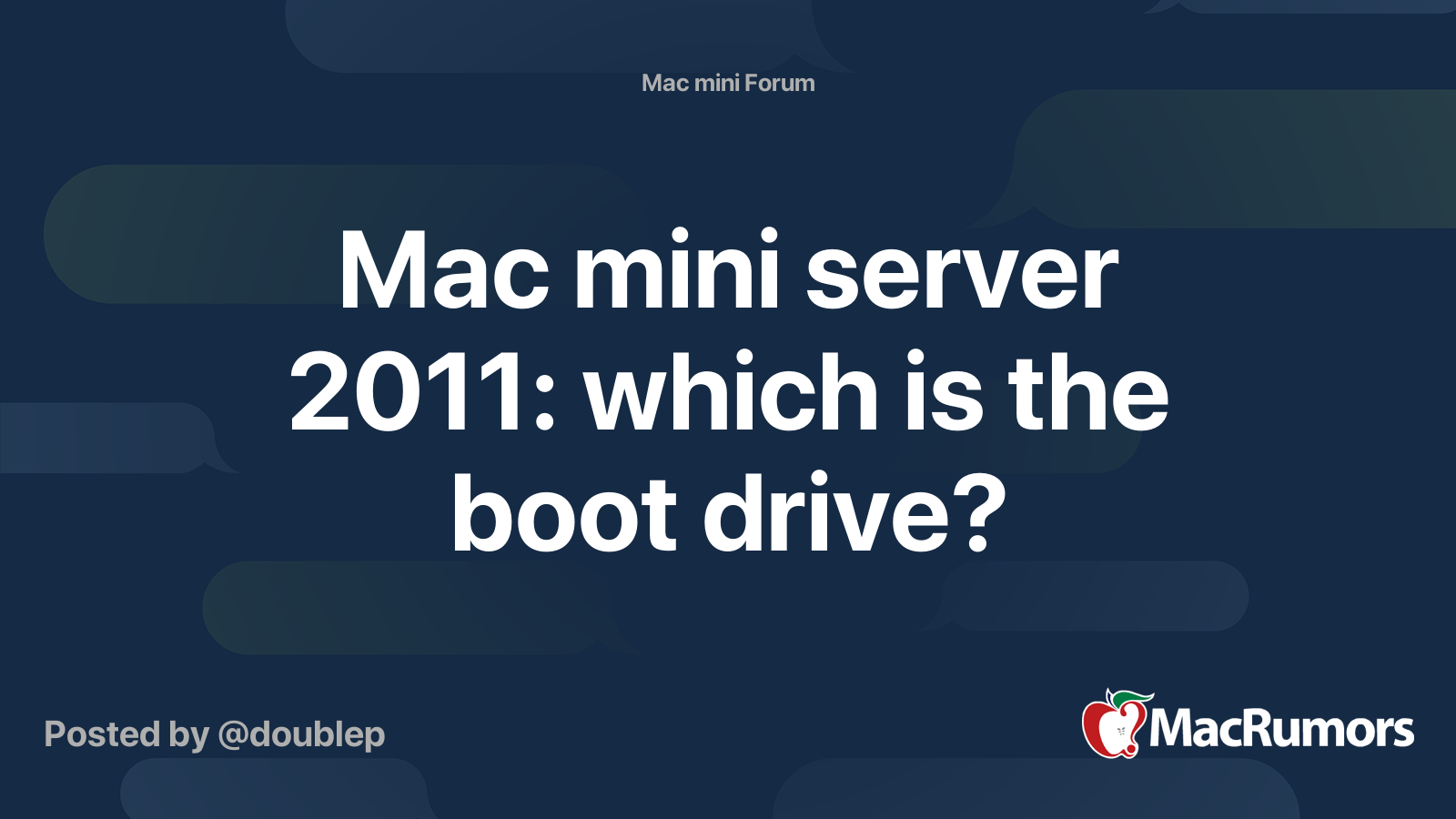 Mac mini server 2011: which is the boot drive? | MacRumors Forums