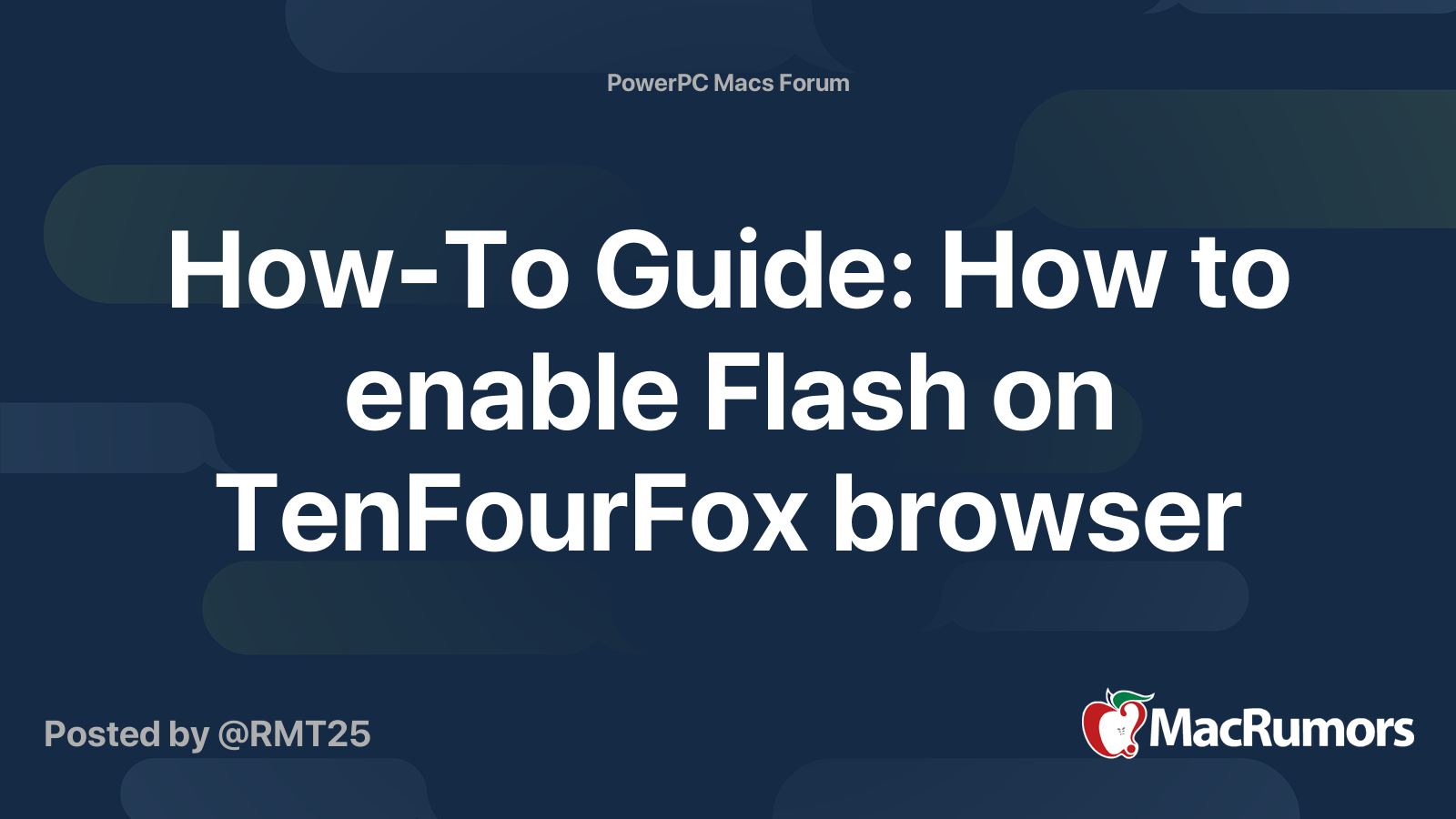 How To Guide How To Enable Flash On TenFourFox Browser MacRumors Forums