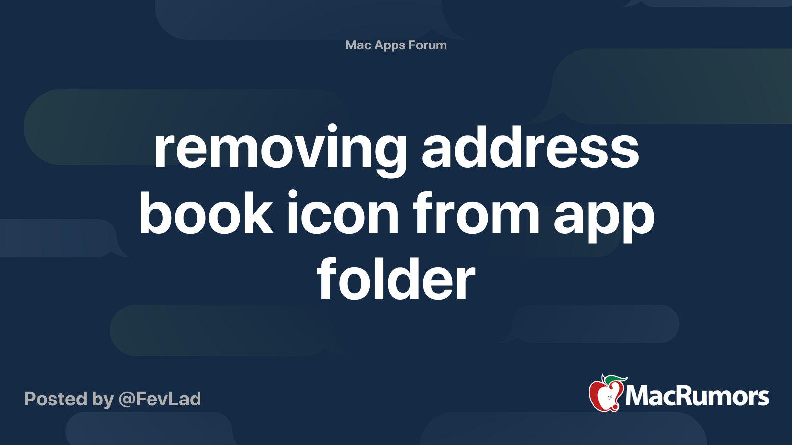 removing address book icon from app folder | MacRumors Forums
