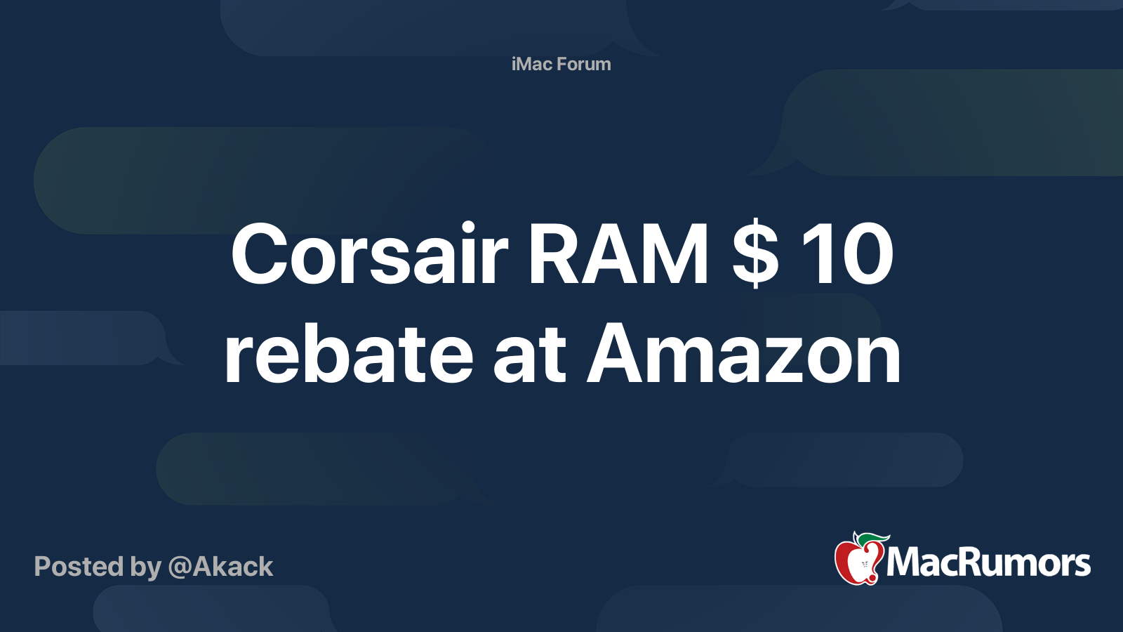 corsair-ram-10-rebate-at-amazon-macrumors-forums