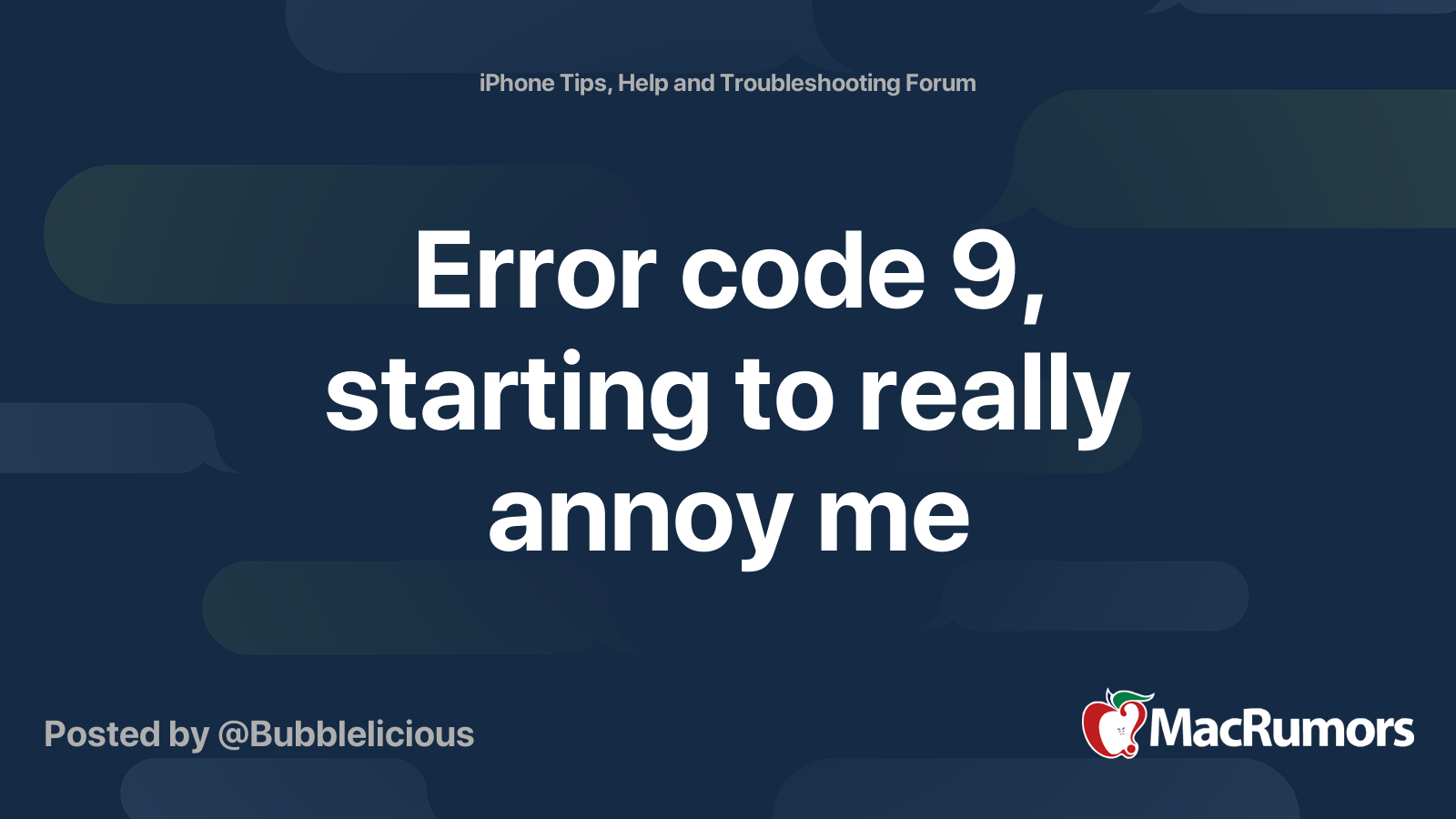 error-code-9-starting-to-really-annoy-me-macrumors-forums