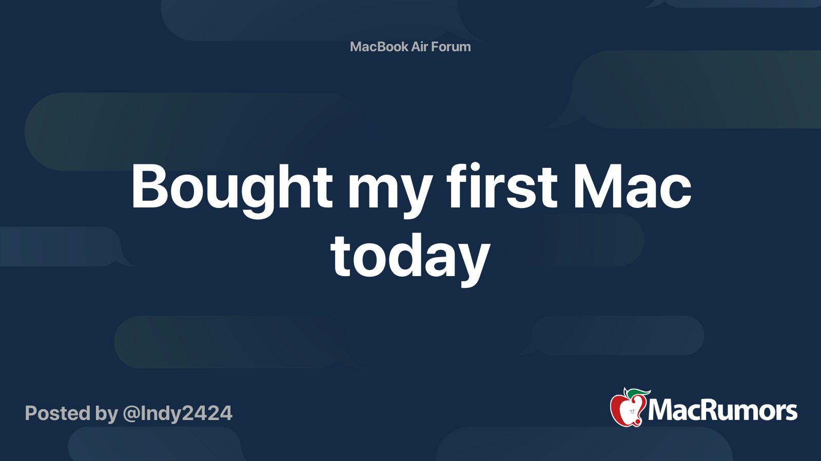 Bought my first Mac today | MacRumors Forums