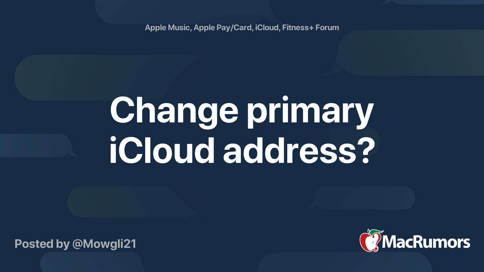 change icloud primary email address