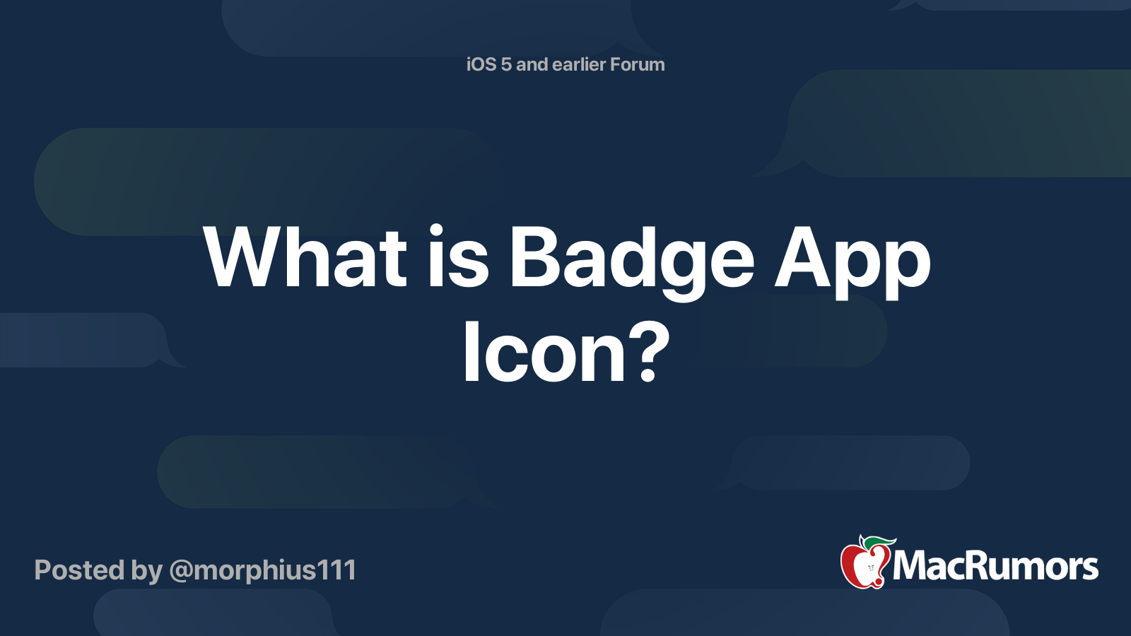What is Badge App Icon? MacRumors Forums