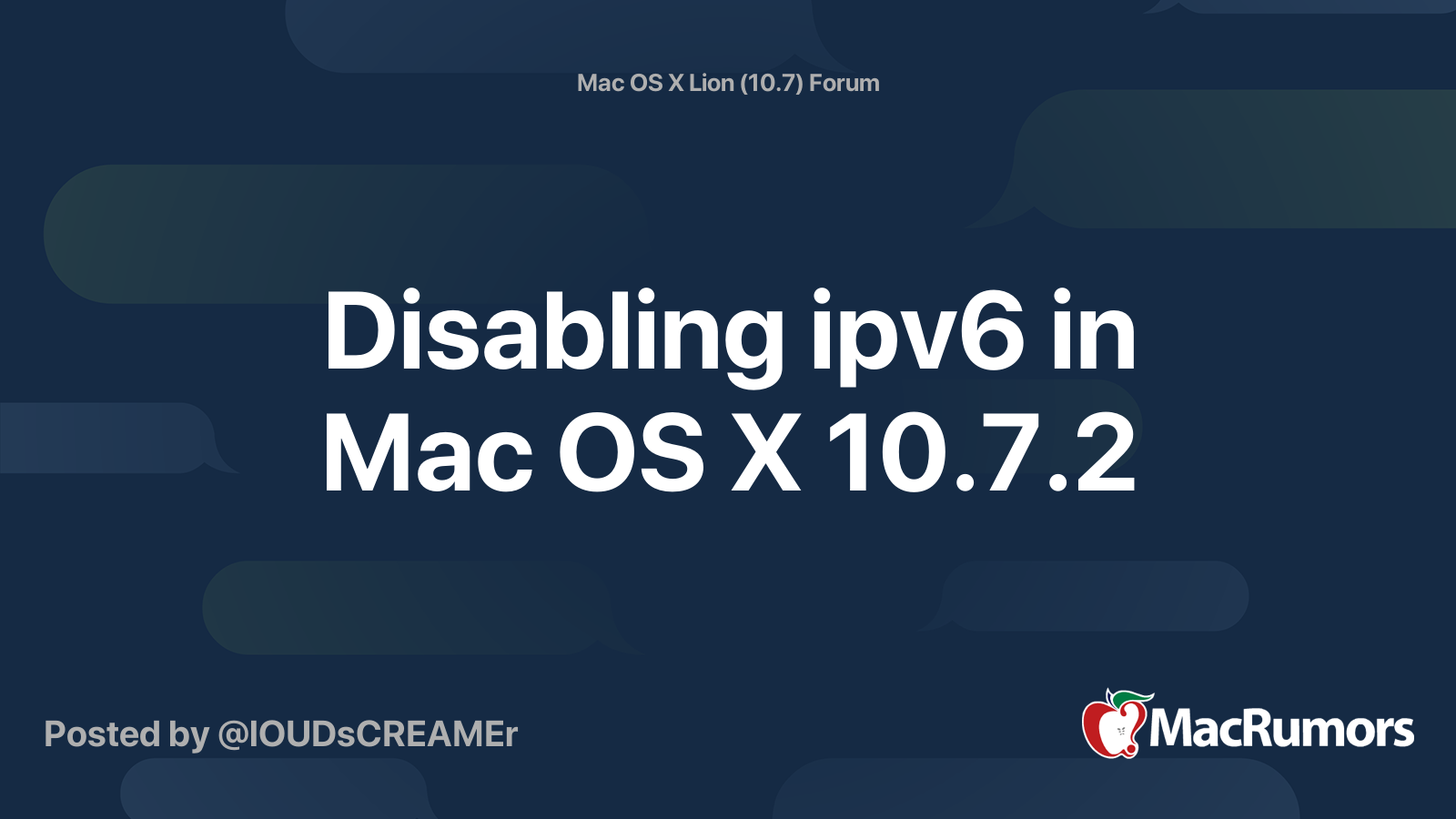 Отключить ipv6 mac os