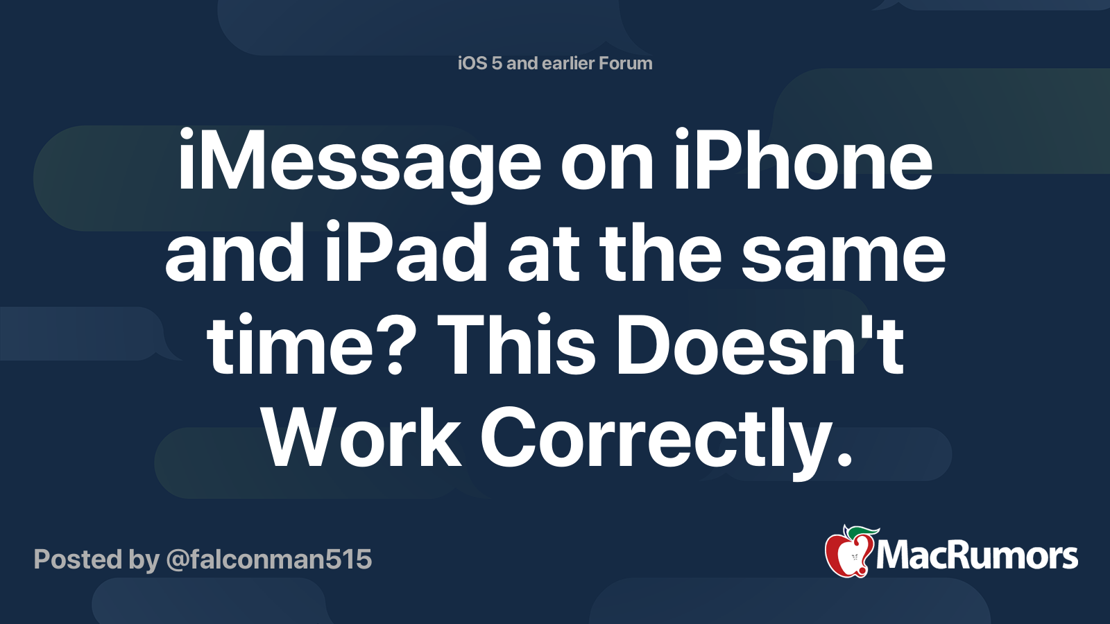 iMessage on iPhone and iPad at the same time? This Doesn't Work