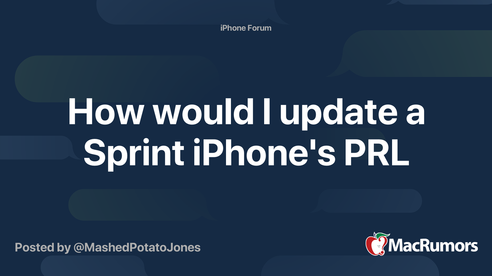 How Would I Update A Sprint Iphone S Prl Macrumors Forums