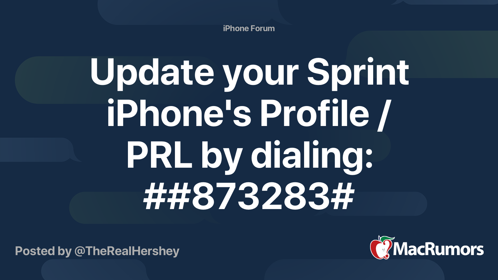 Update Your Sprint Iphone S Profile Prl By Dialing 8732 Macrumors Forums