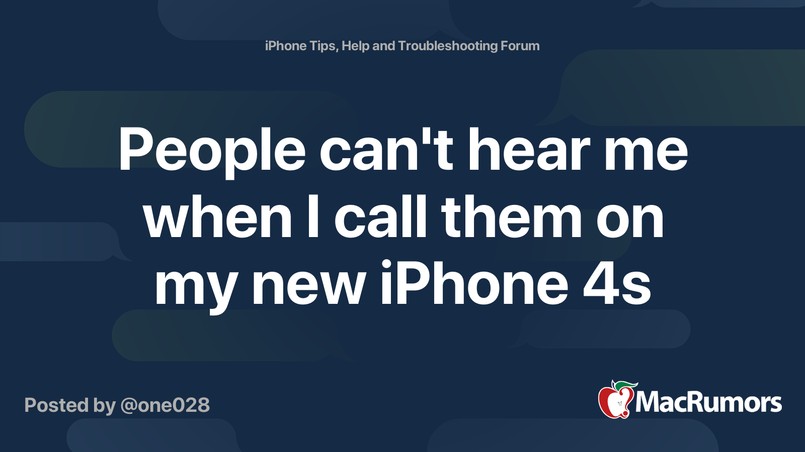 iphone call receiver cannot hear me