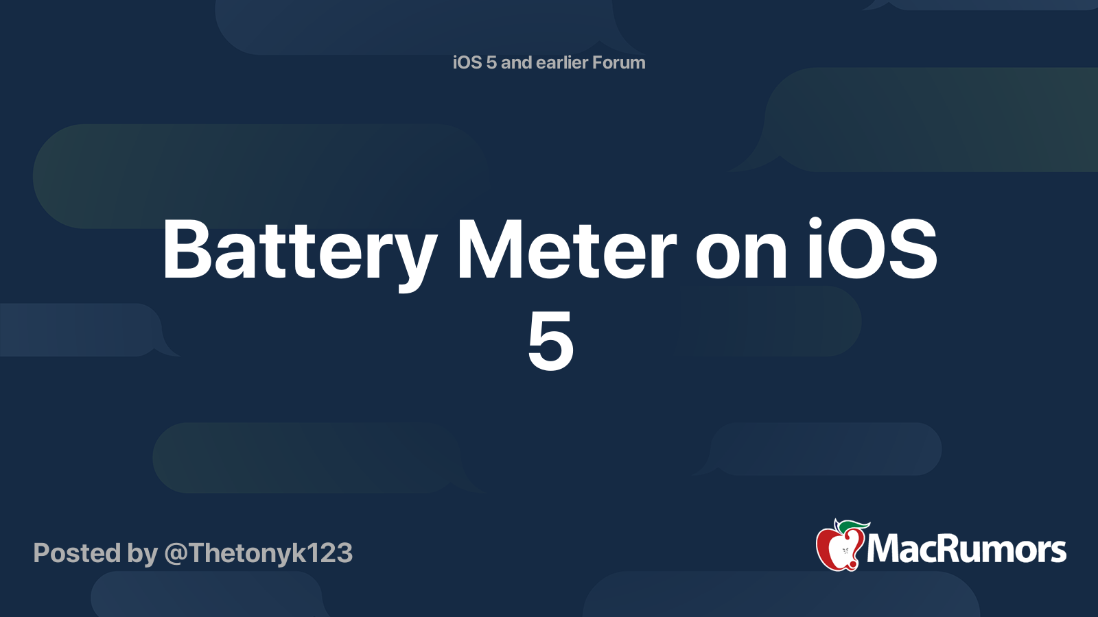 Battery Meter on iOS 5 MacRumors Forums