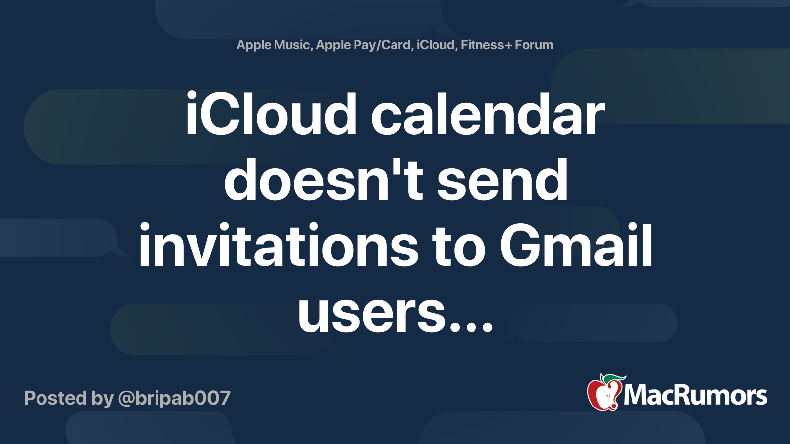 iCloud calendar doesn #39 t send invitations to Gmail users MacRumors