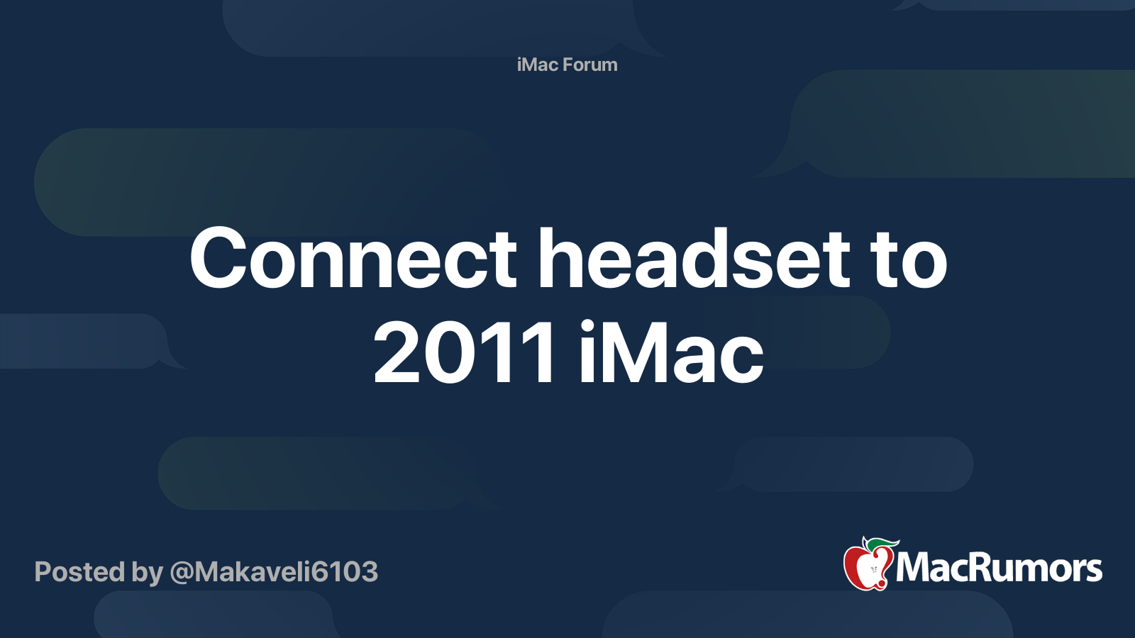 Imac headset hot sale