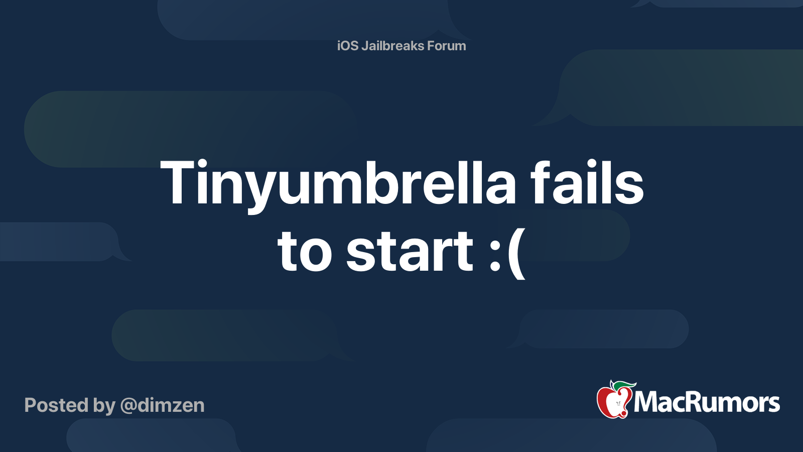 Tinyumbrella Fails To Start Macrumors Forums