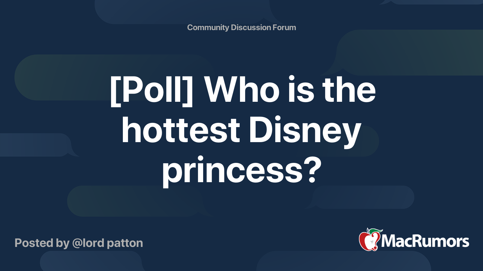 Poll] Who is the hottest Disney princess? | MacRumors Forums