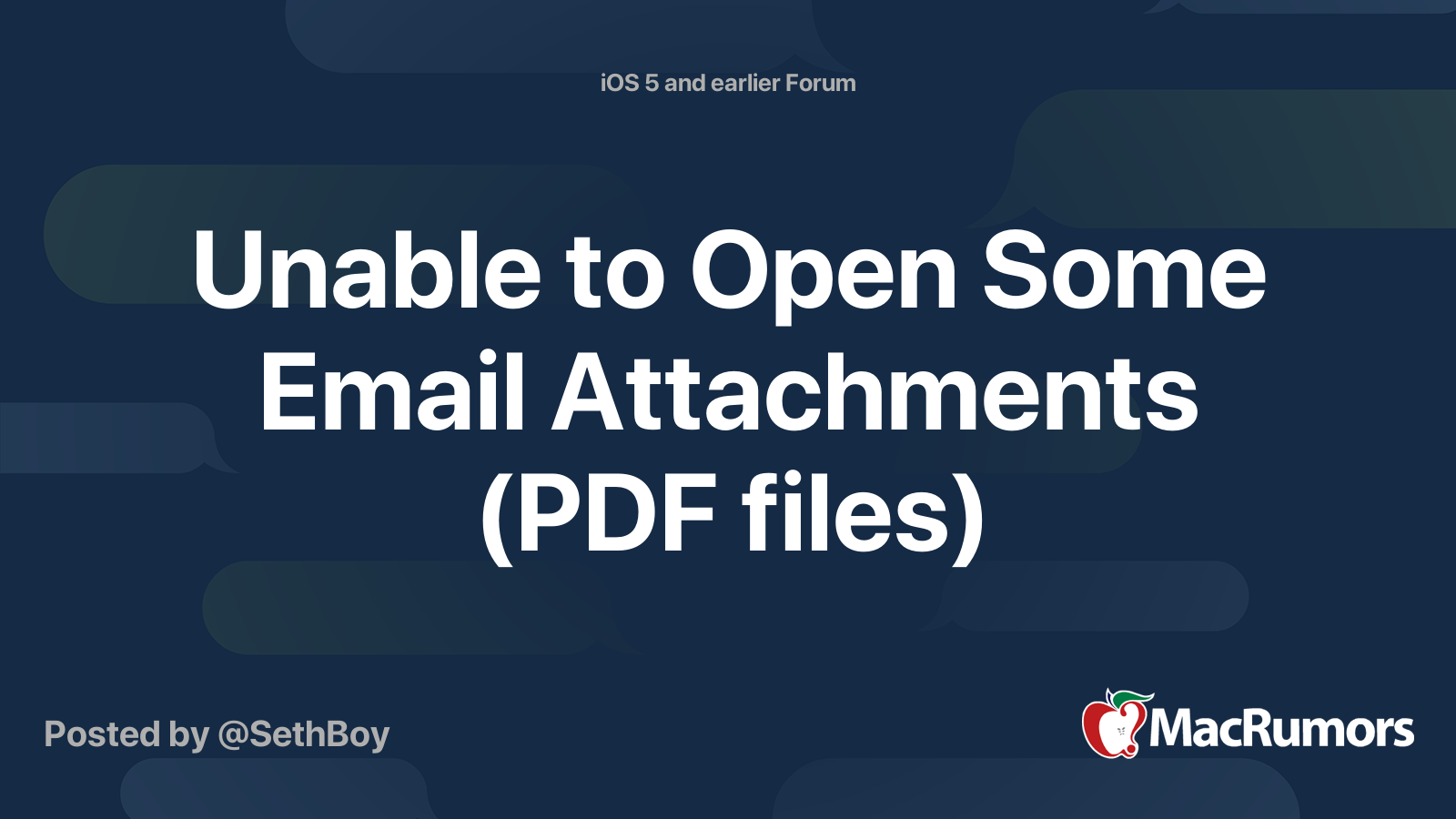why can t i open pdf attachments in my email on iphone