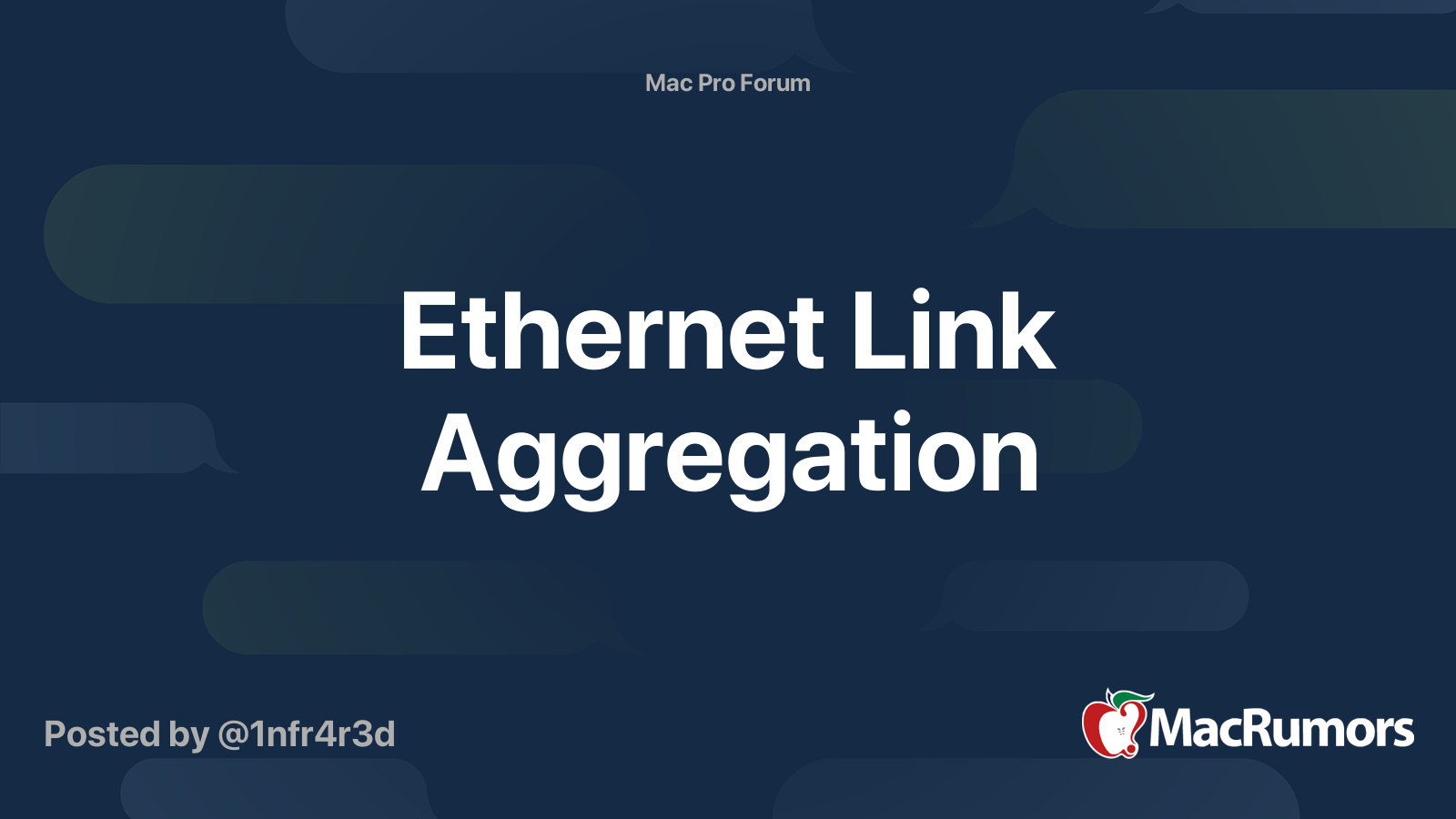 Ethernet Link Aggregation | MacRumors Forums