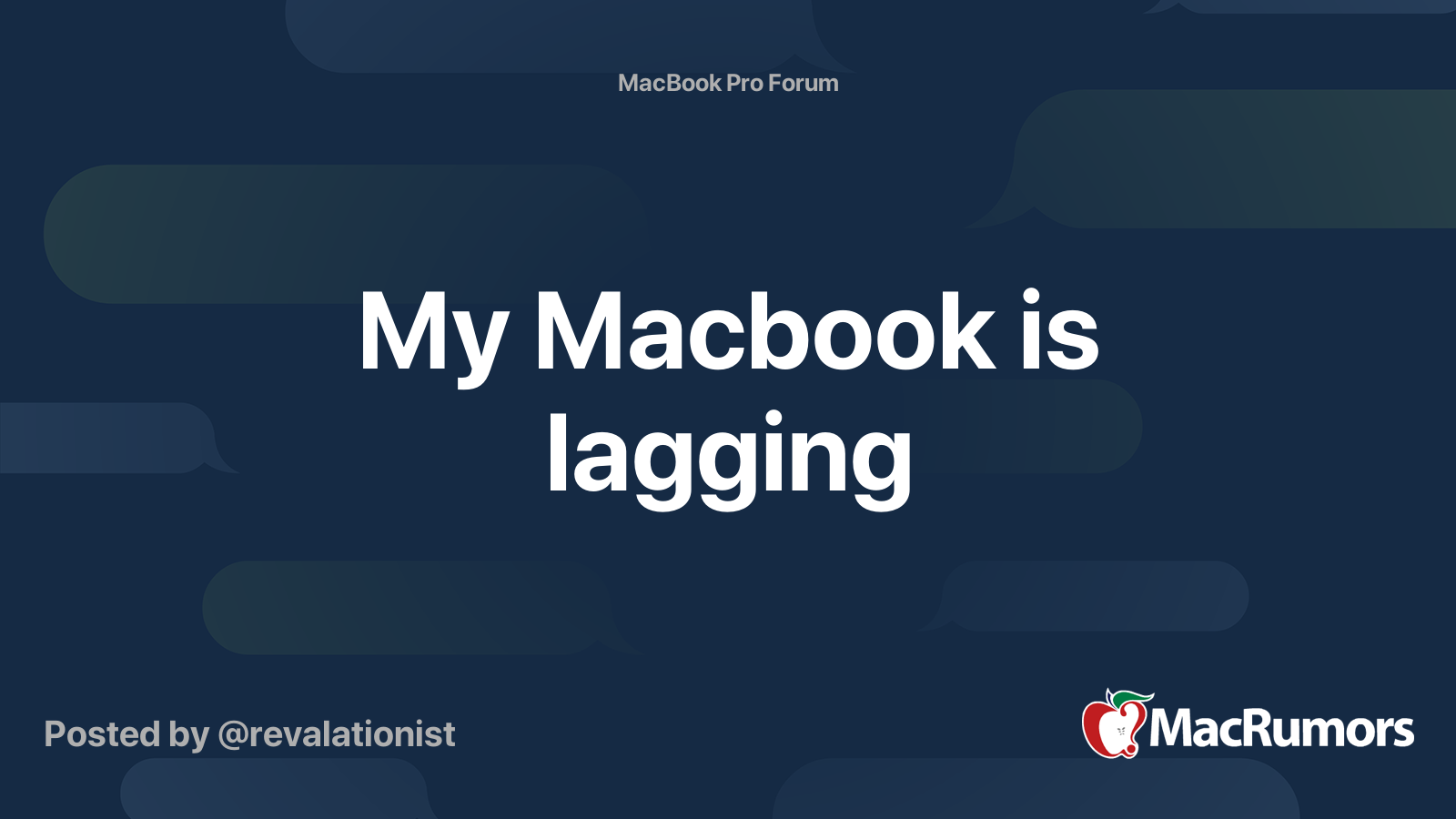 My Macbook is lagging | MacRumors Forums
