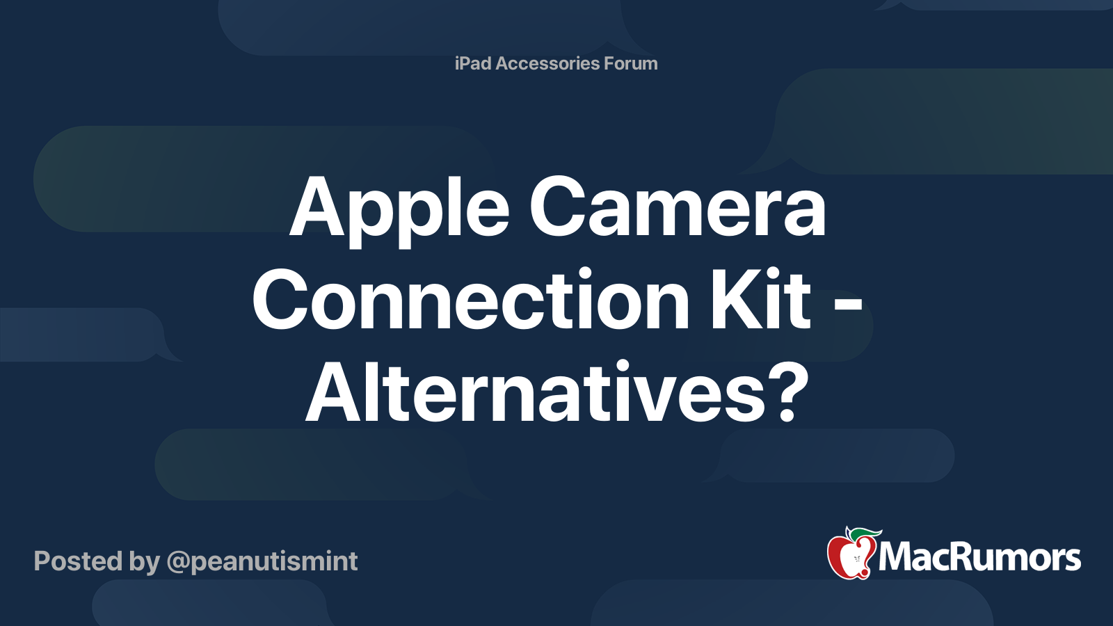Apple Camera Connection Kit Alternatives? MacRumors Forums