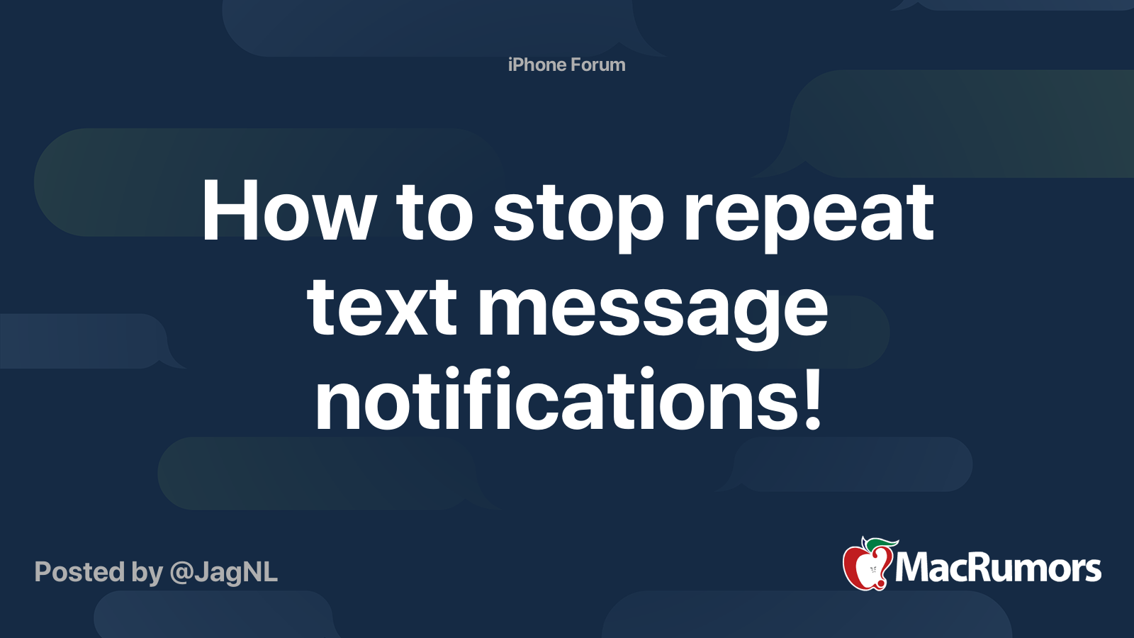 how to stop repeat text messages on iphone