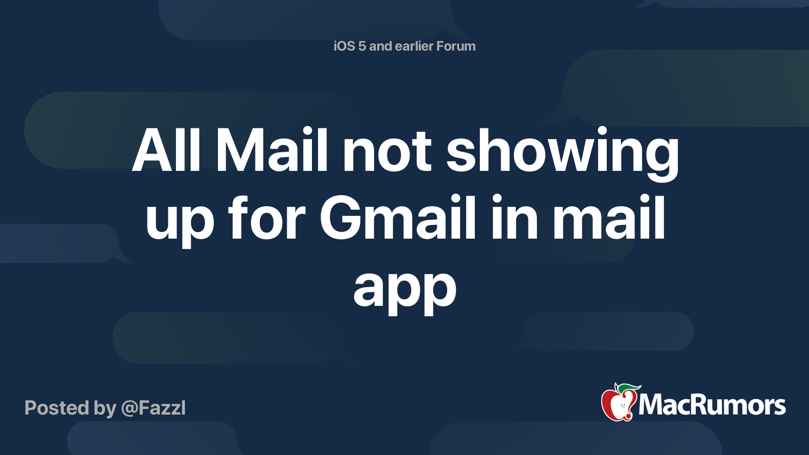 All Mail not showing up for Gmail in mail app MacRumors Forums