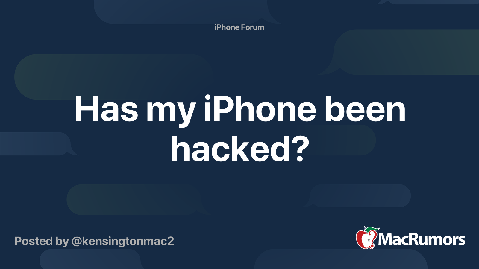 Has my iPhone been hacked? MacRumors Forums
