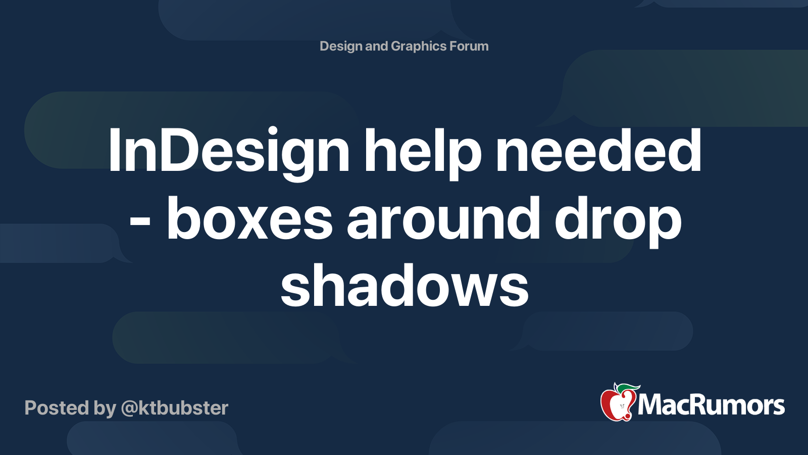 Indesign Help Needed Boxes Around Drop Shadows Macrumors Forums